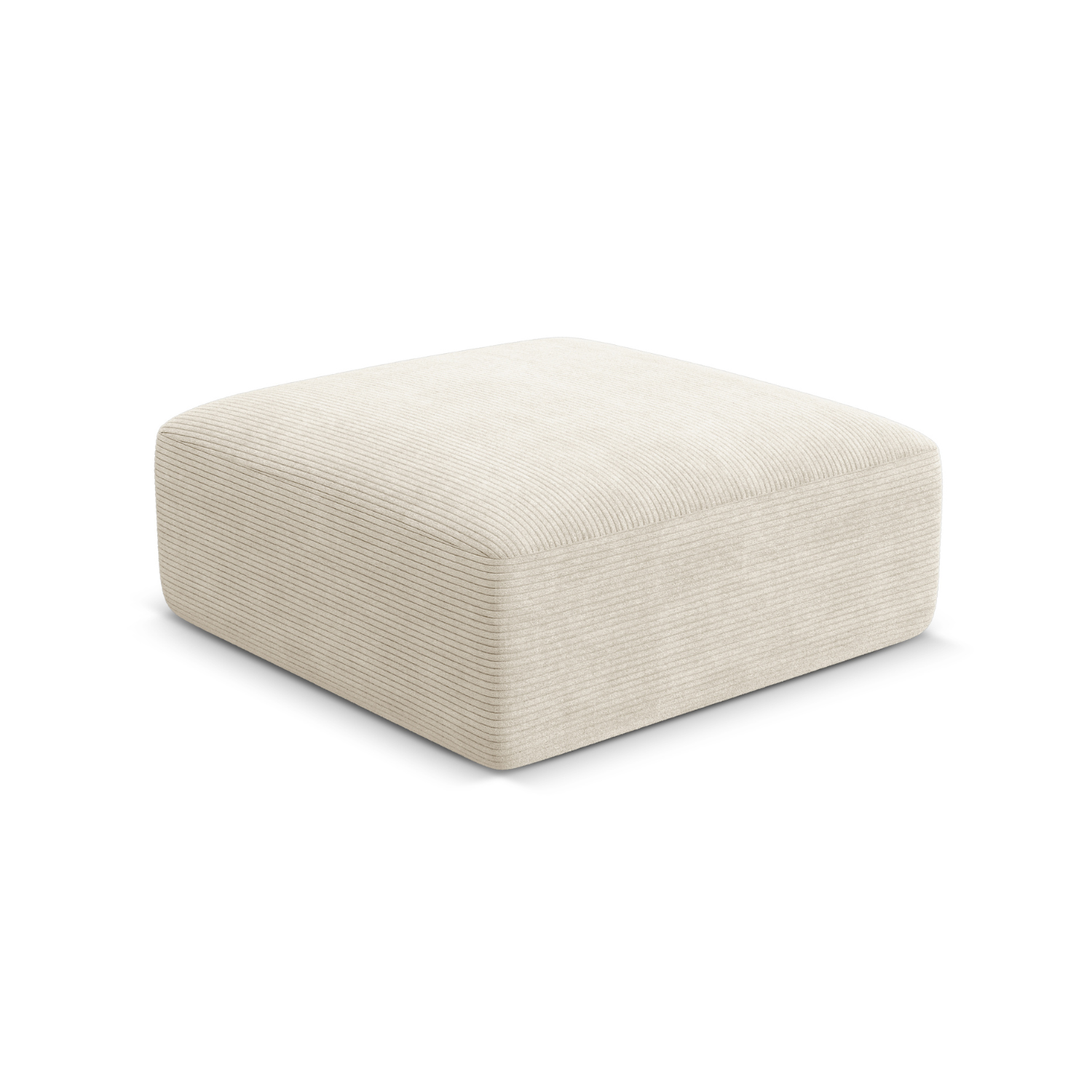 Cream Corduroy Pouf CAMPI