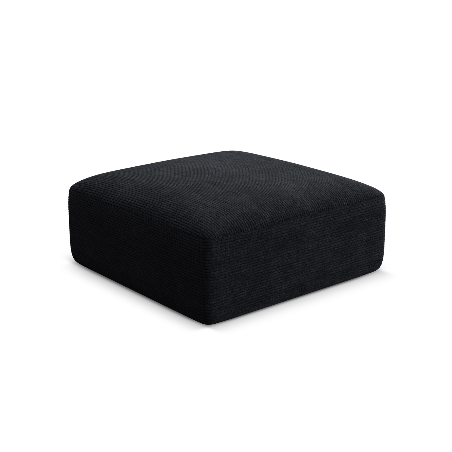 CAMP black corduroy pouf