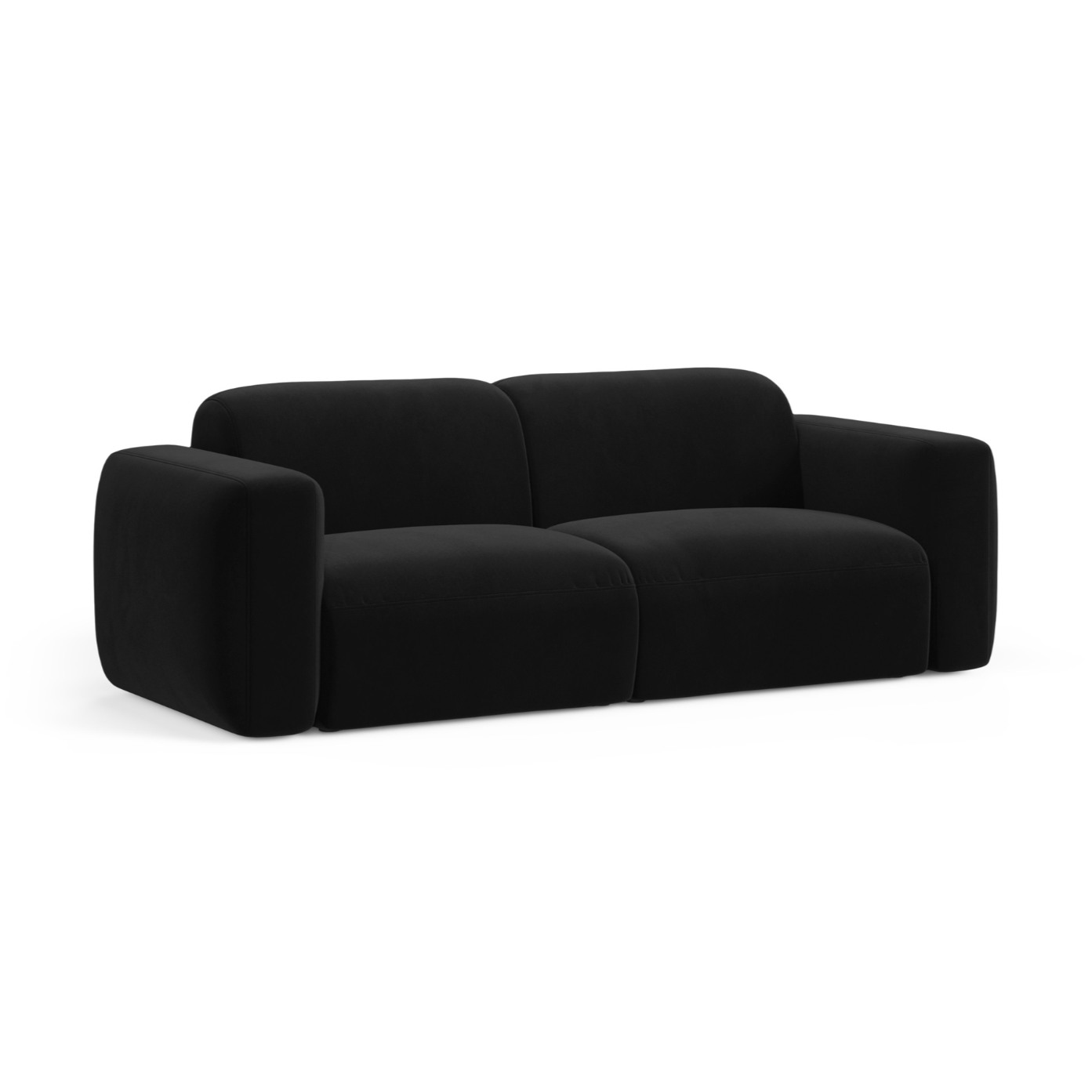 Black 3-Seater Velvet Sofa STRINO