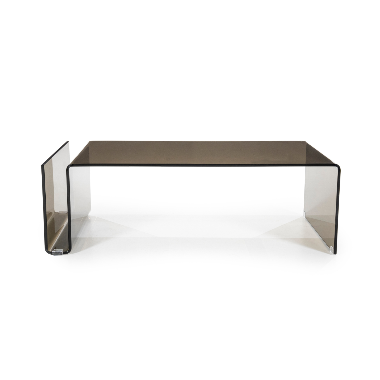 Couchtisch SHADOW braunes Glas