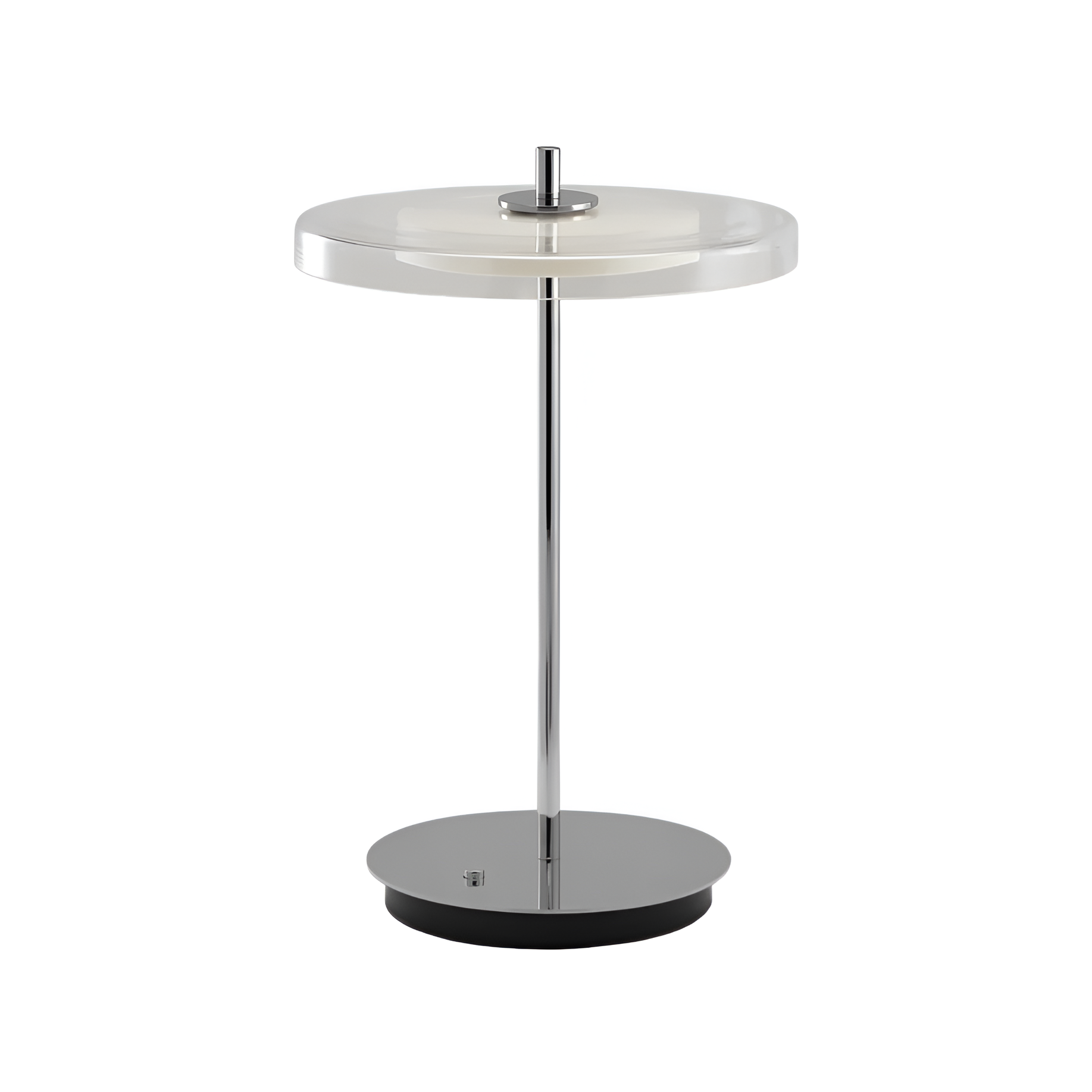 Tischlampe ASTERIA GLASS MOVE silberner Sockel [Klaudia] [wymiary]