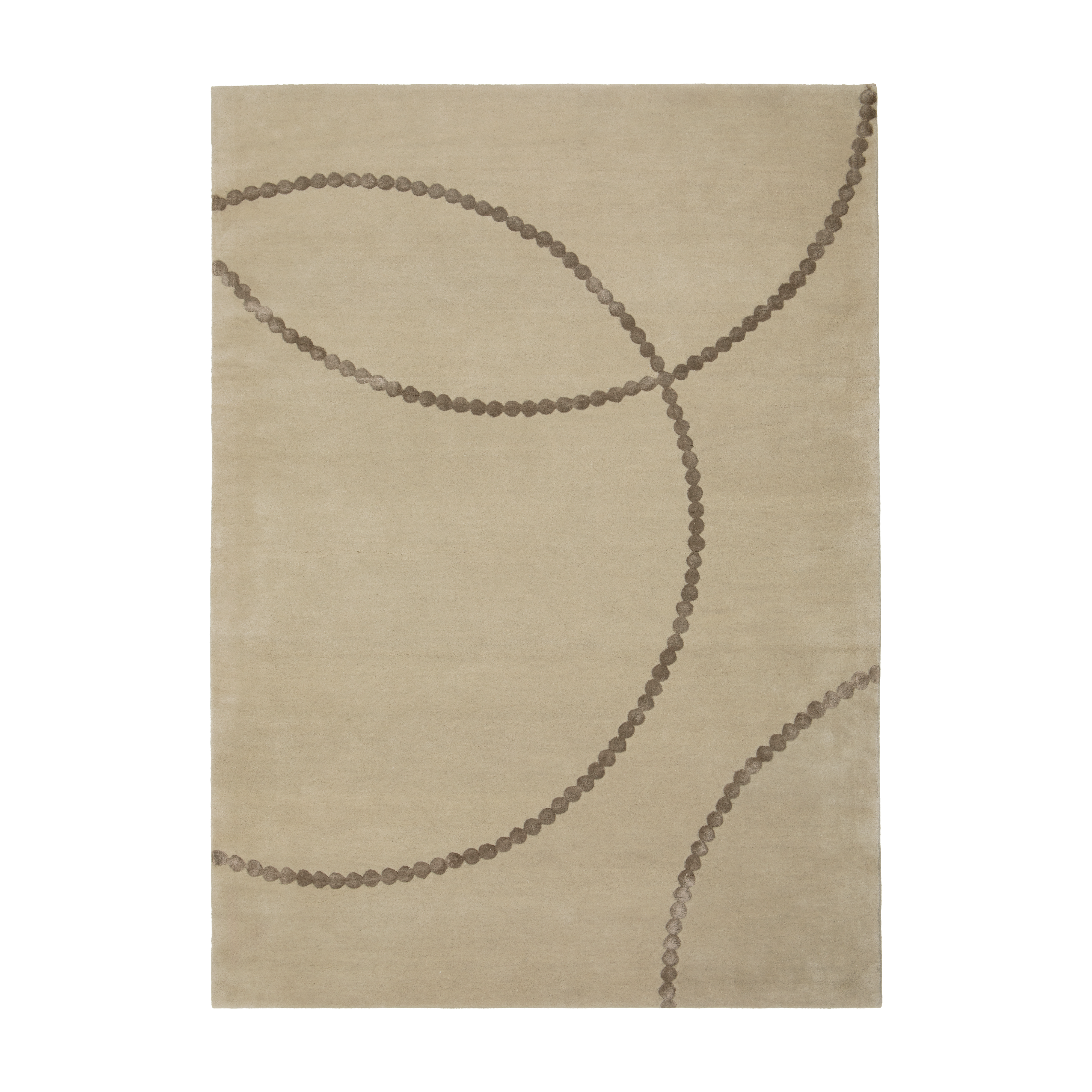 LUNA Beige Carpet with Brown Pattern
