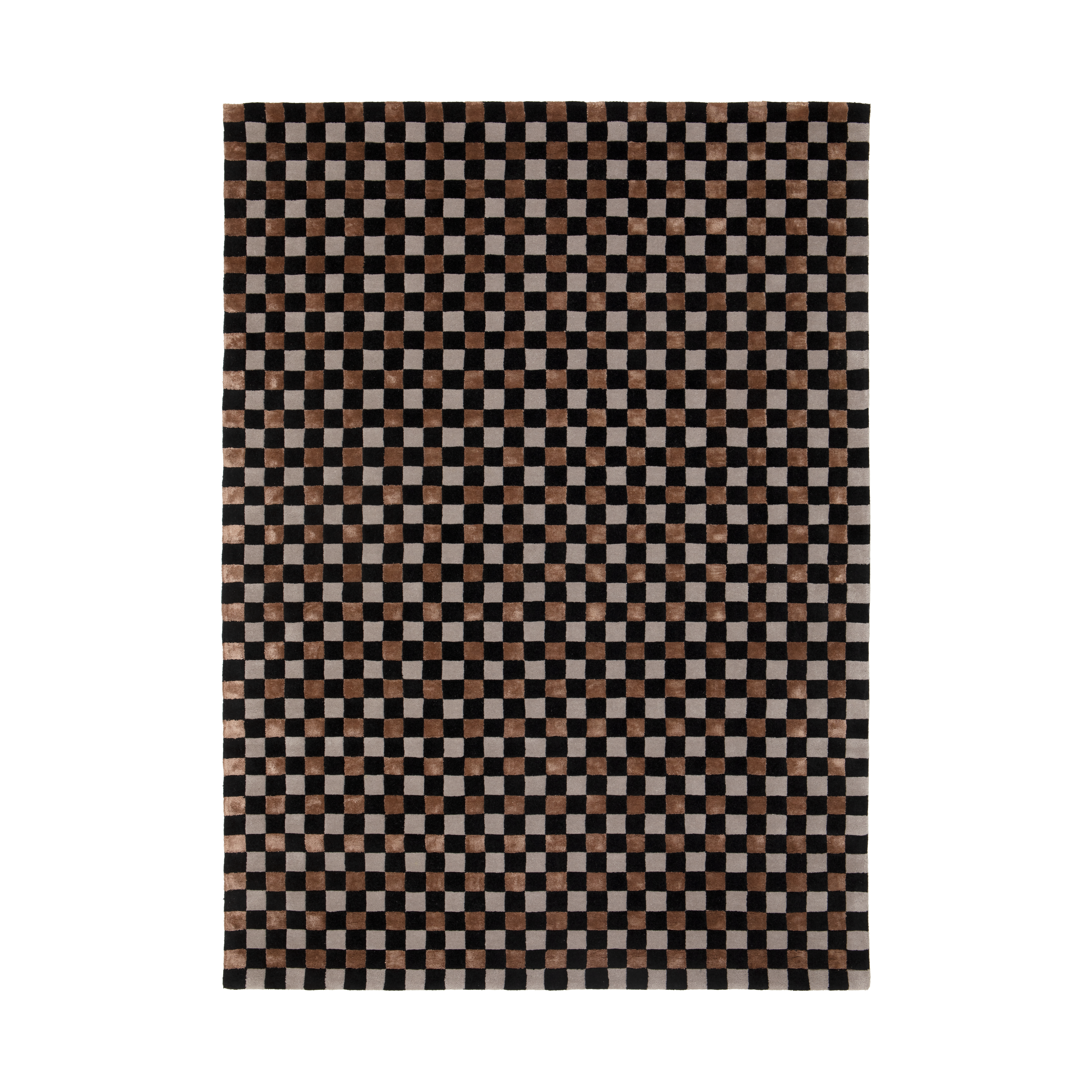 Teppich FLICKER schwarz mit grau und braun [Amelia]
