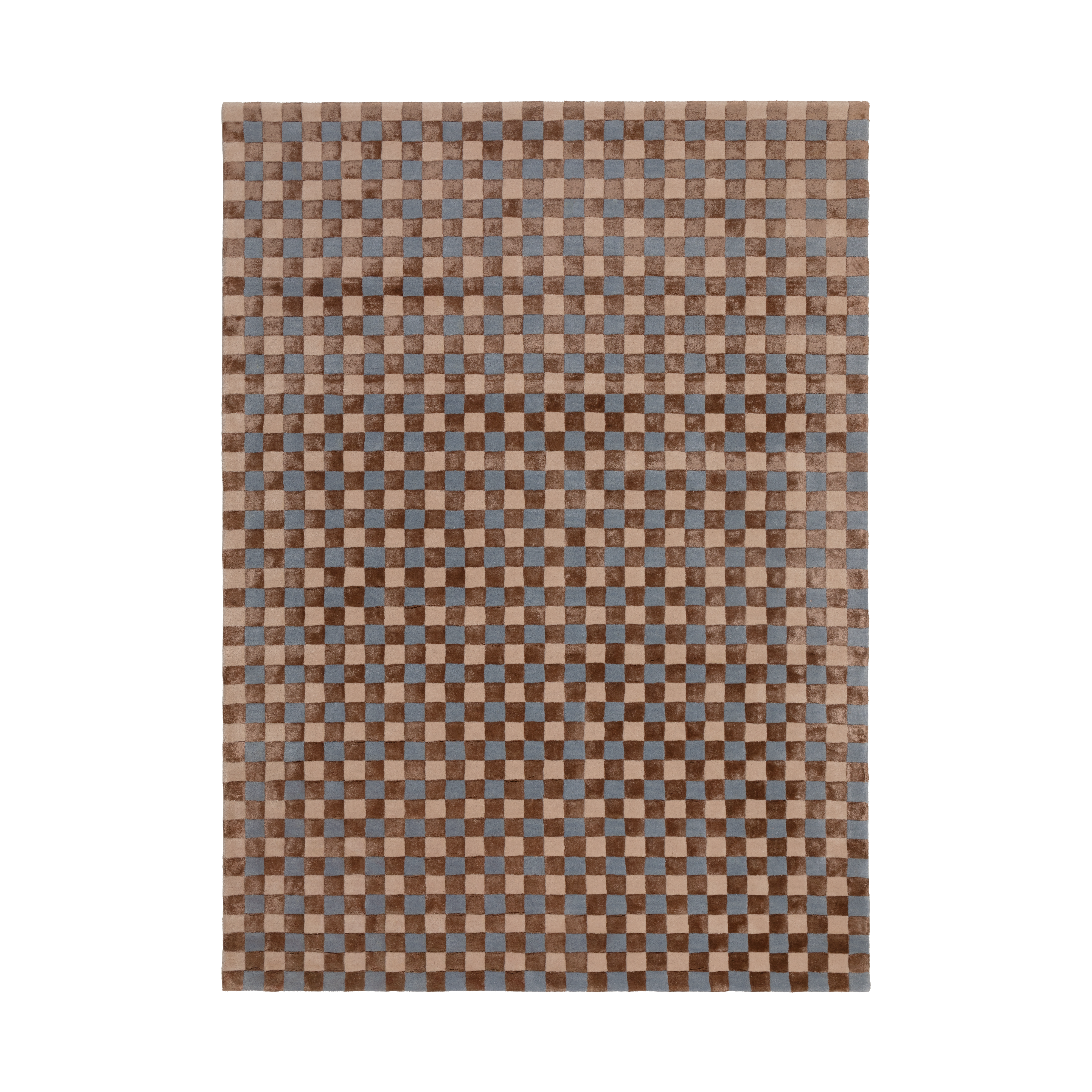 FLICKER blue rug with beige and brown [Amelia]