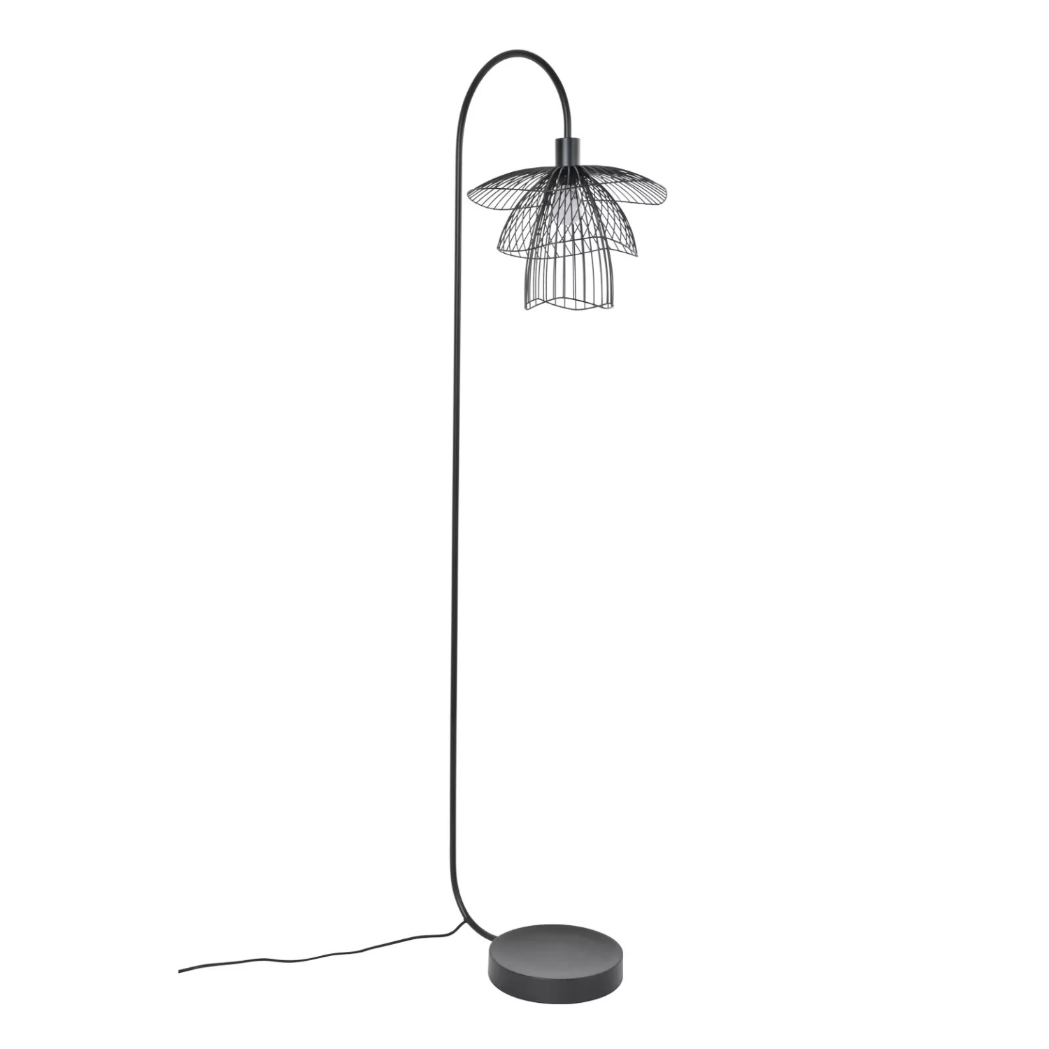 Schwarze Papillon stehende Lampe