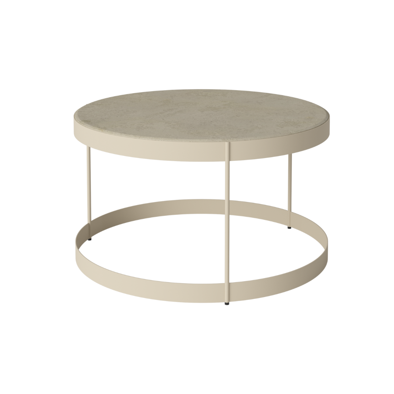 Coffee table drum cream base