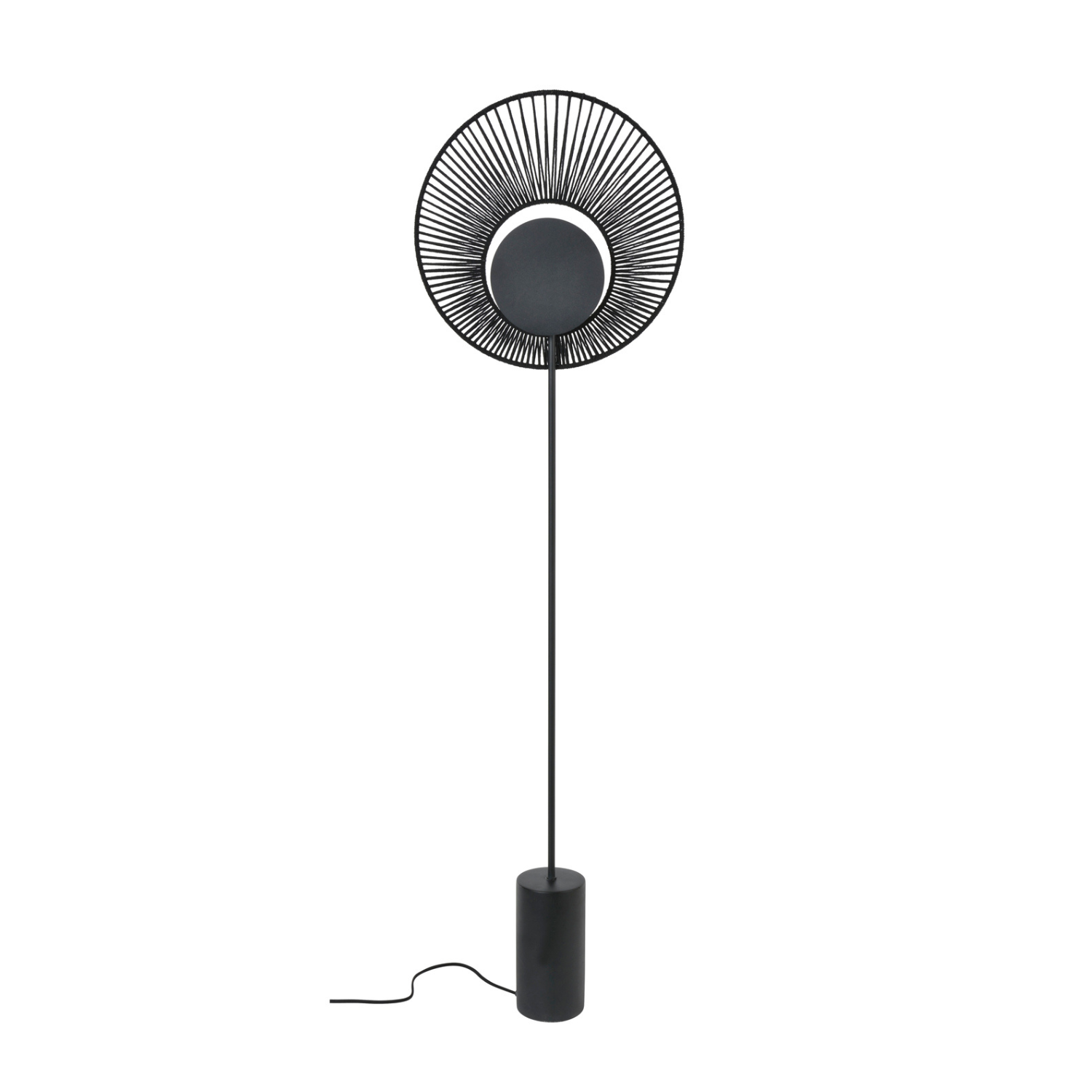 Oyster black floor lamp