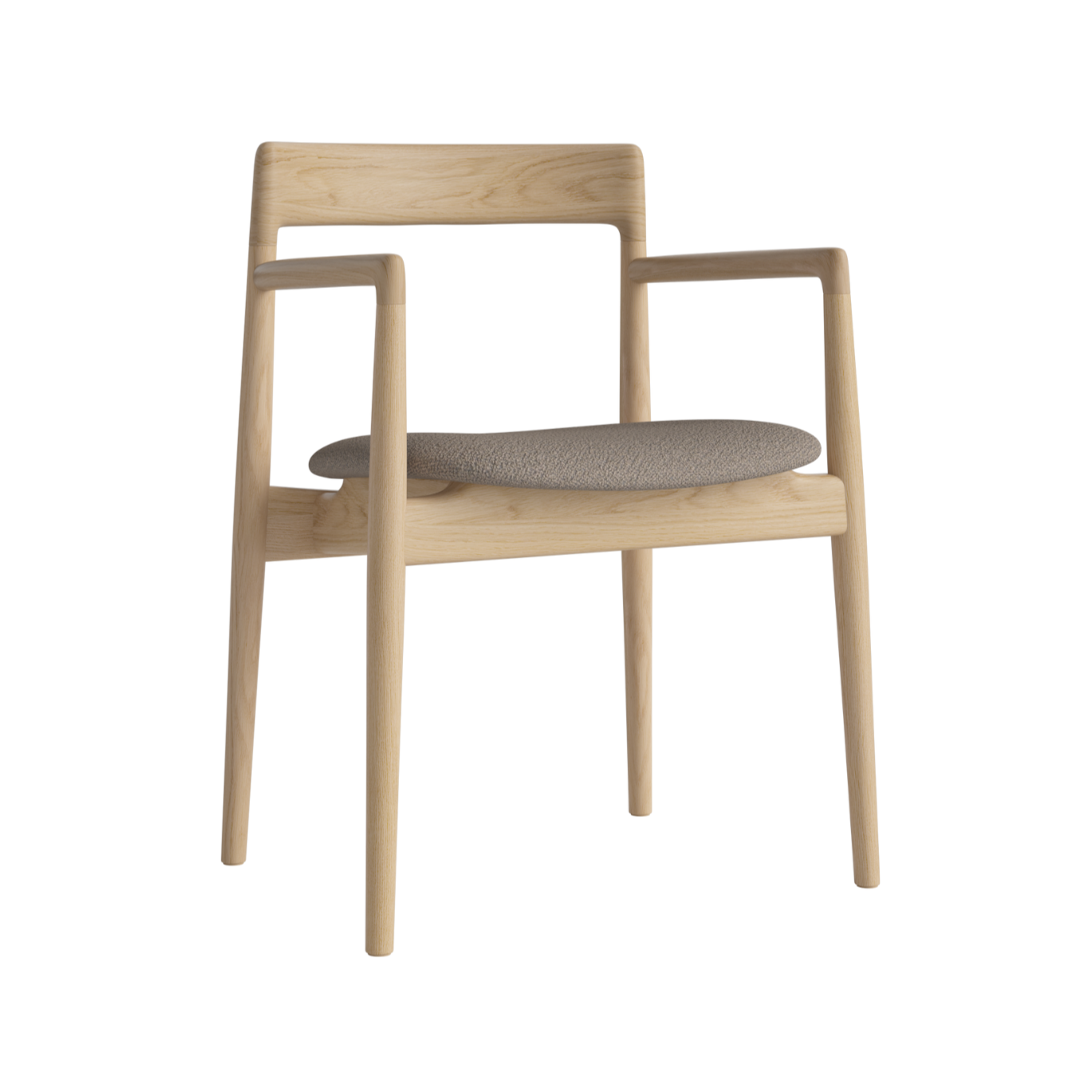 Calma chair bleached oak wood