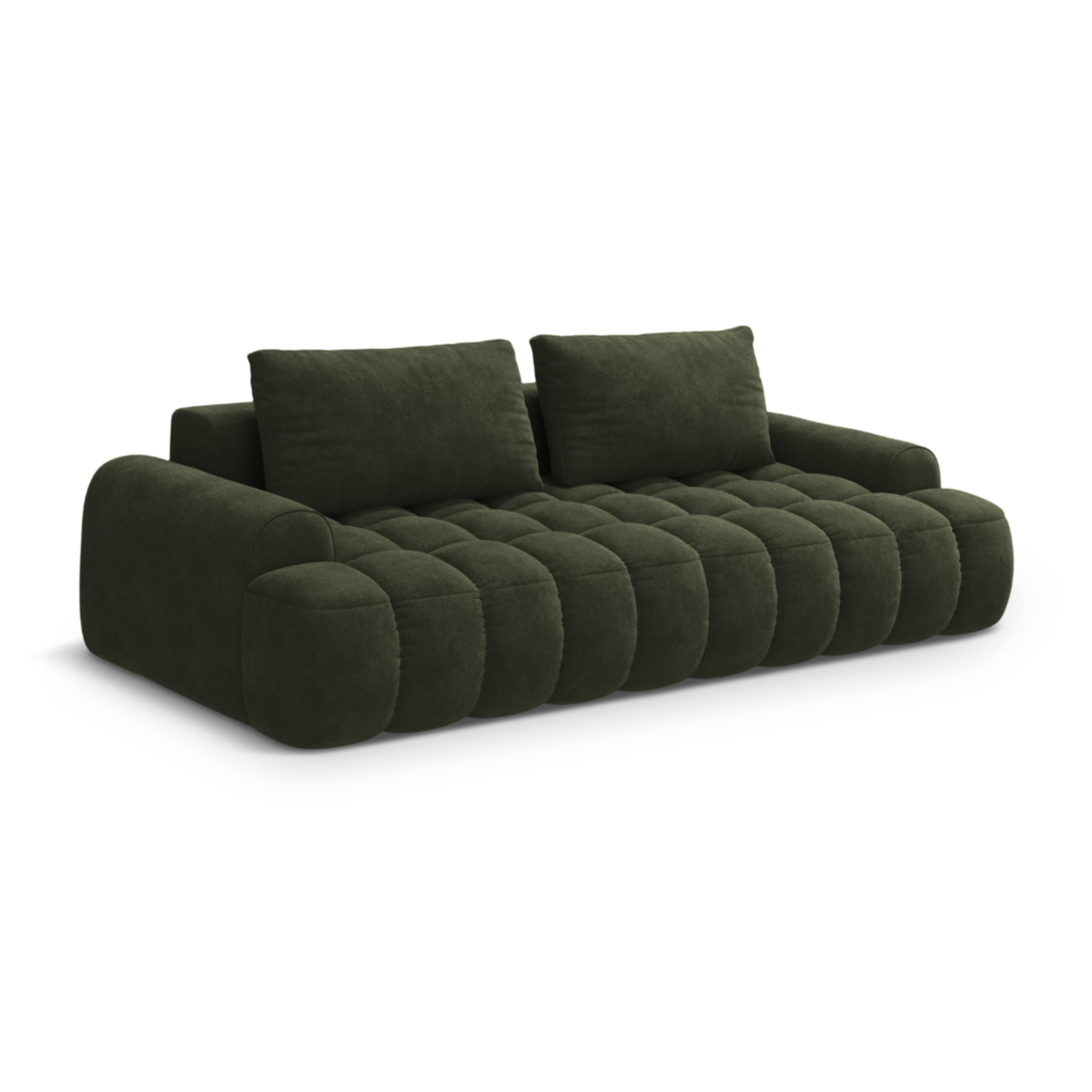 Sofa aus Samt mit Schlaf-Funktion für 4 Personen LINZ grün