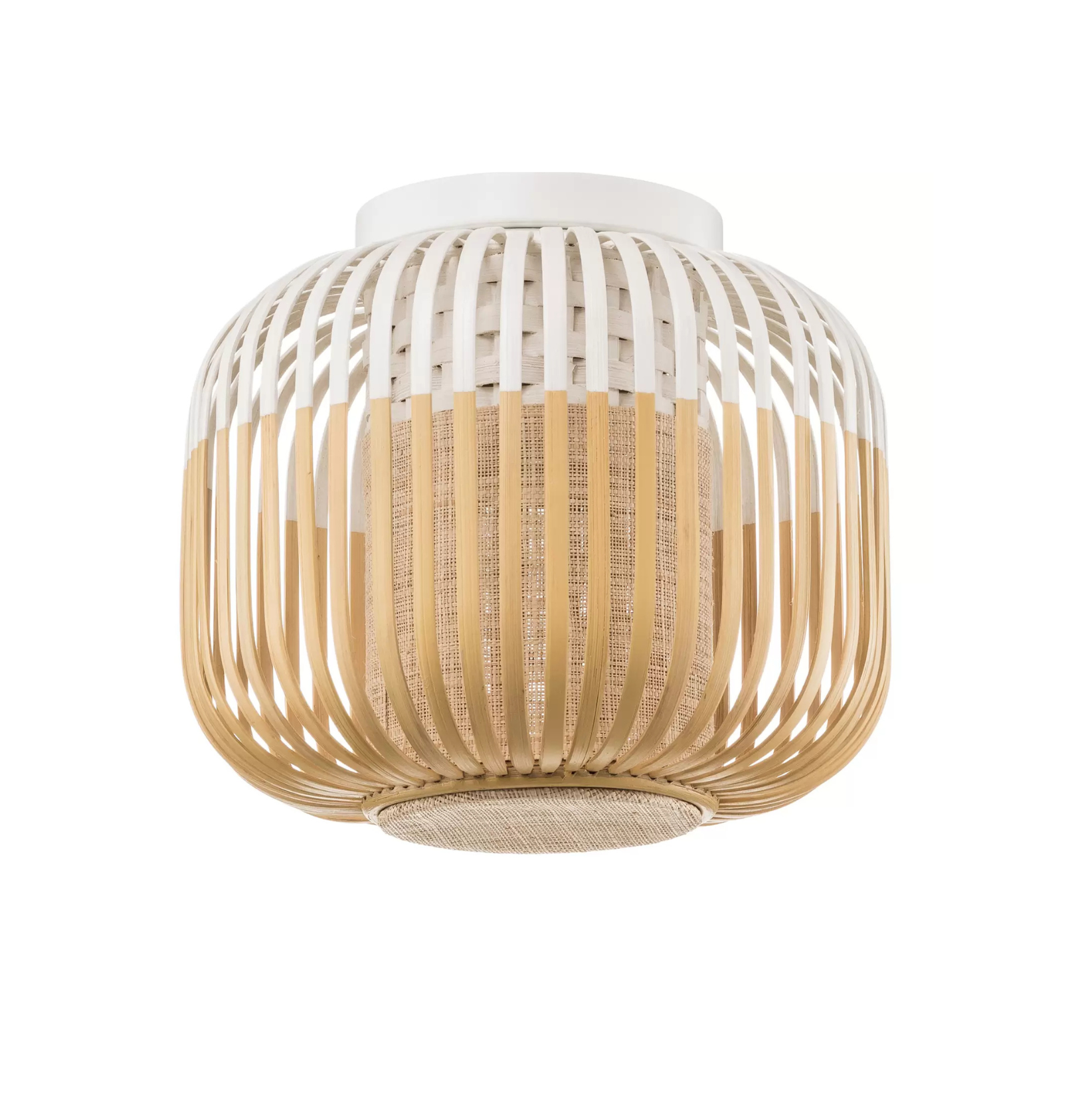 Bamboo ceiling lamp white