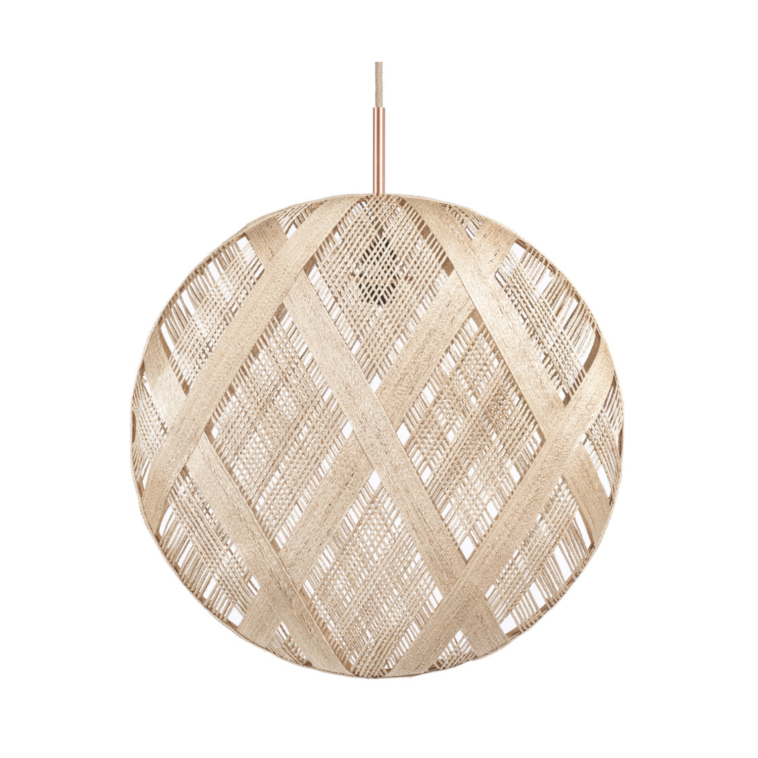 Hanging Lampe Chanpen Diamant Beige