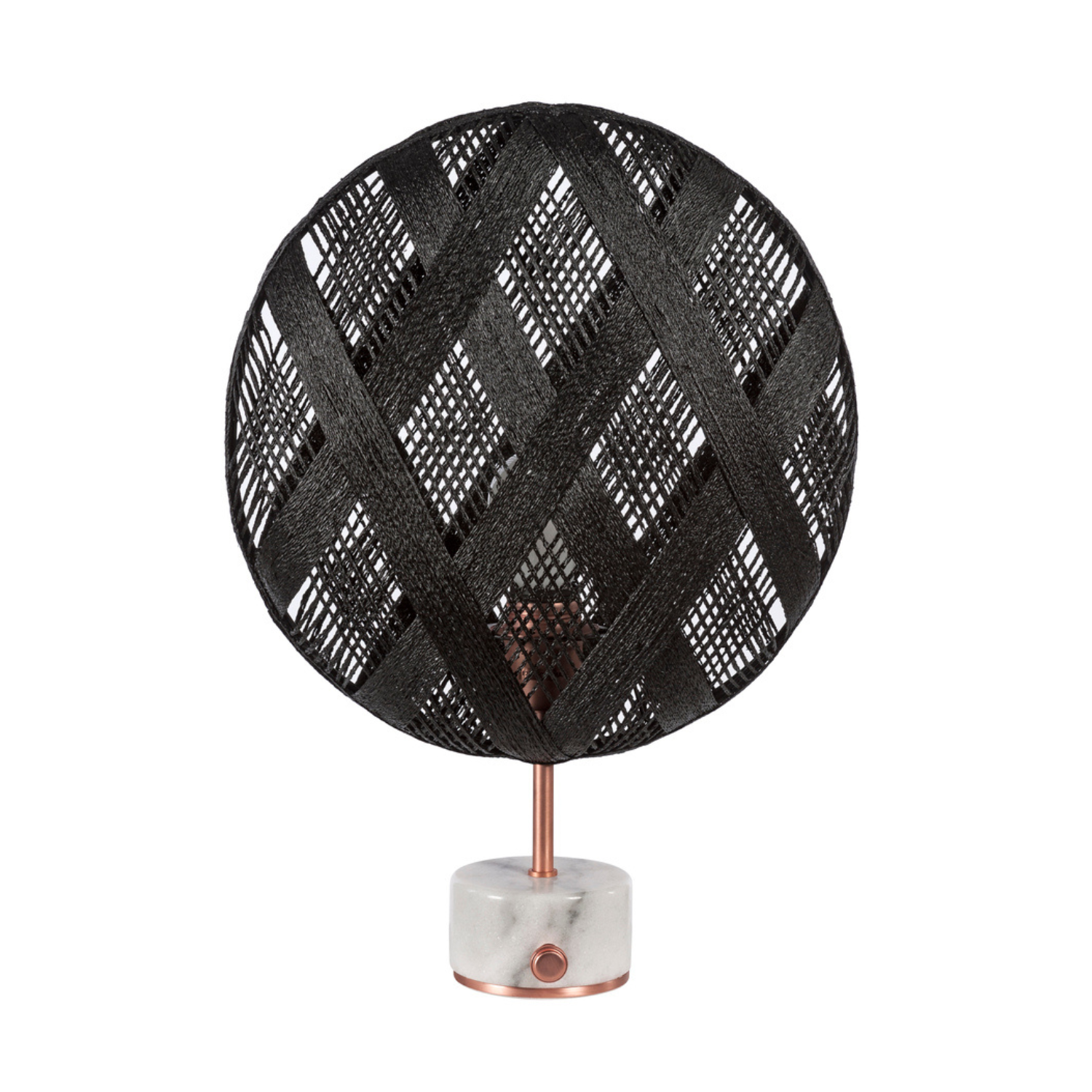 Chanpen Diamant black table lamp with a copper base