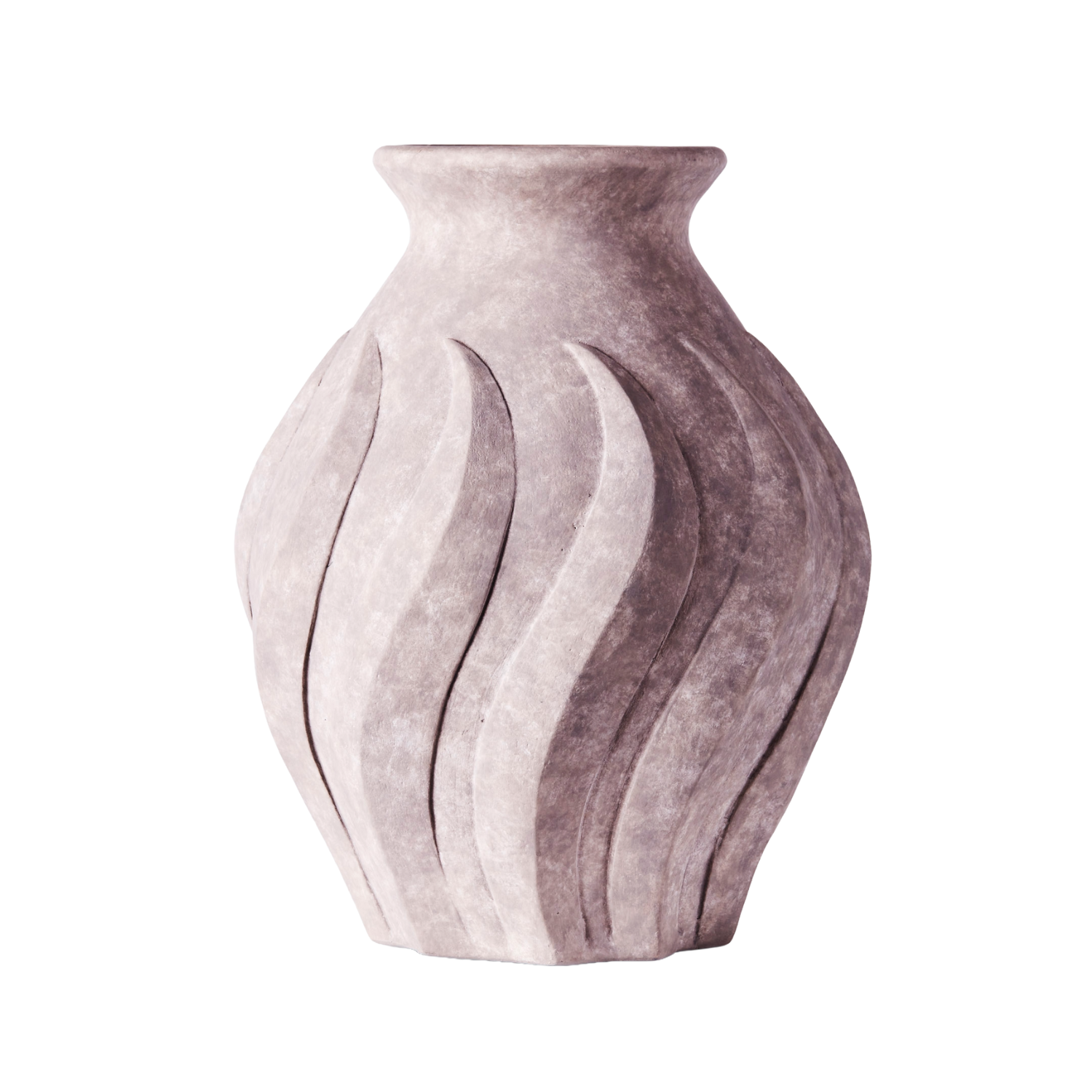 Vase SWIRL graue Keramik