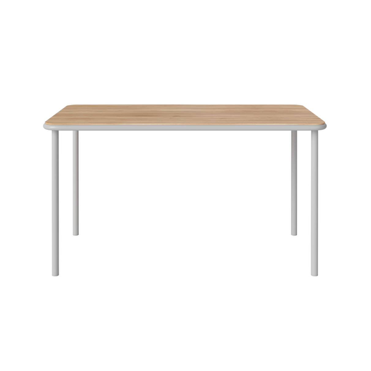 Outer table kite wooden with a gray steel base