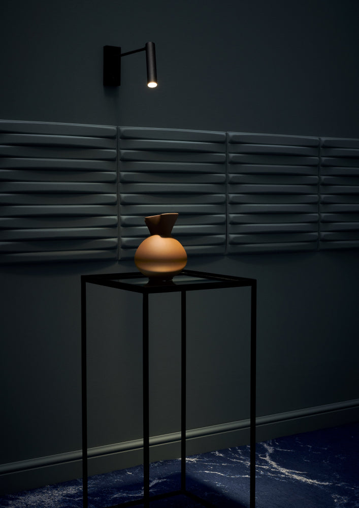 White ROLL Wall Lamp with Arm