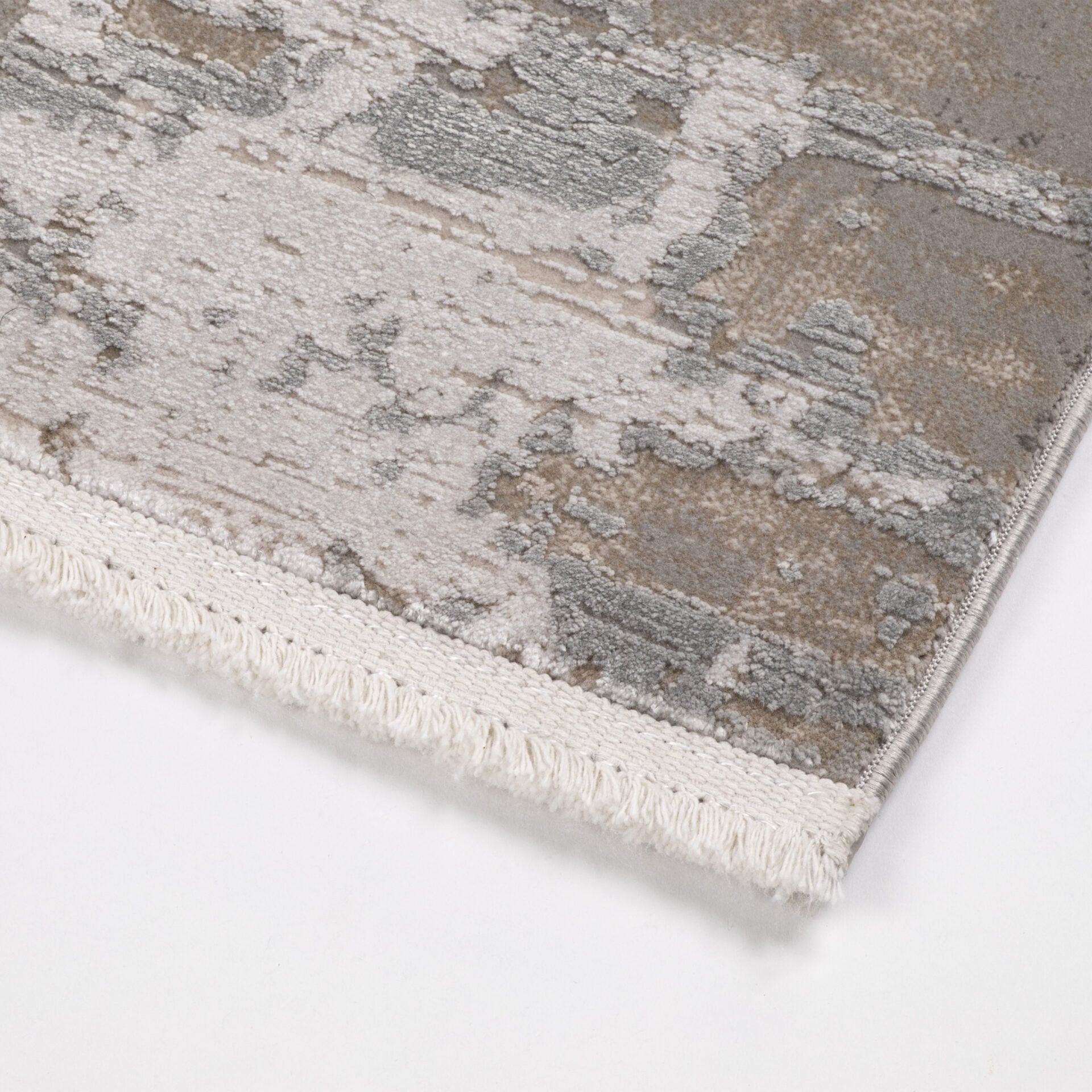 Teppich ROYAL dunkelbeige mit braunem