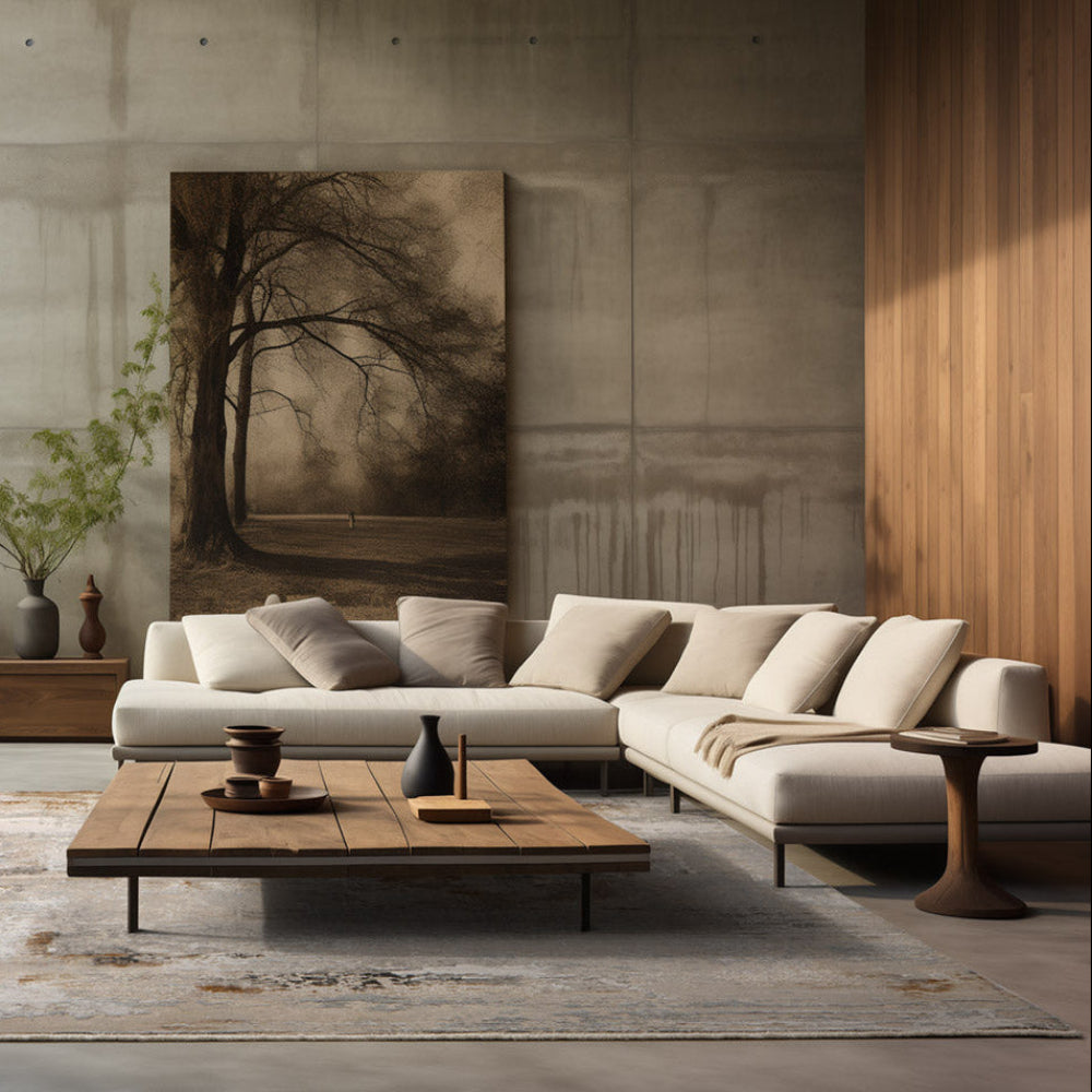 Teppich ROYAL dunkelbeige mit braunem