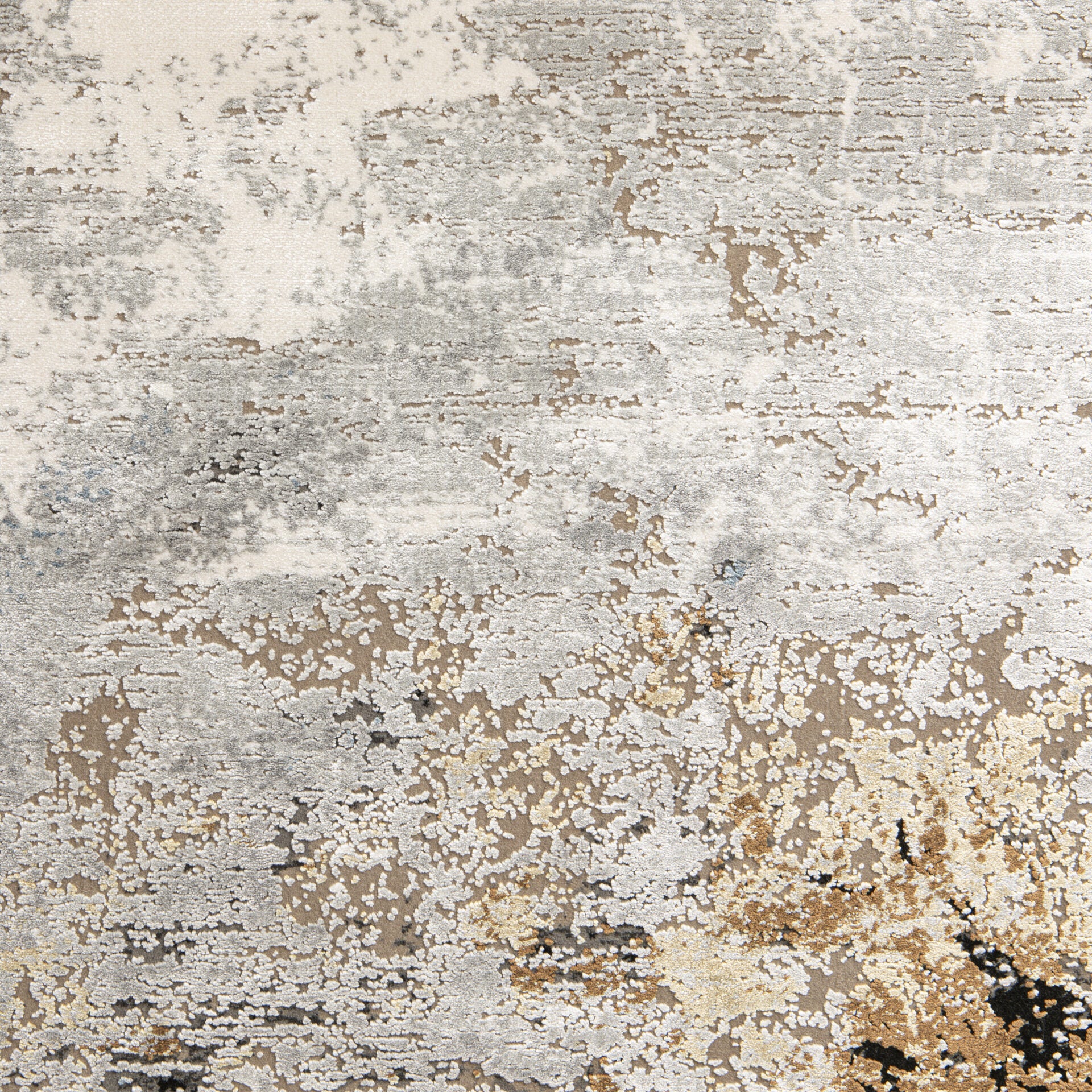 Teppich ROYAL grau mit Blau und Braun