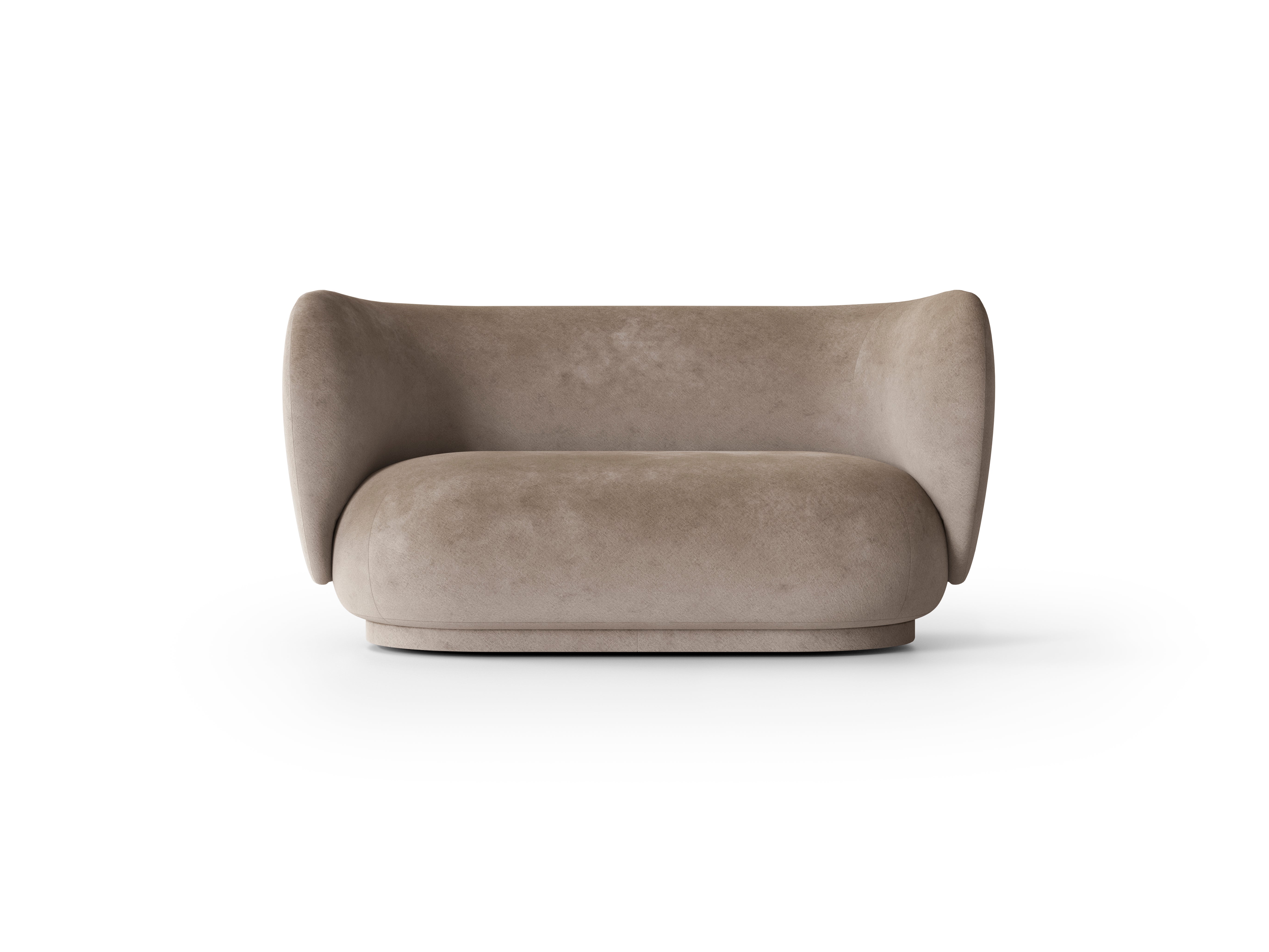 2-seater Rico upholstered sofa