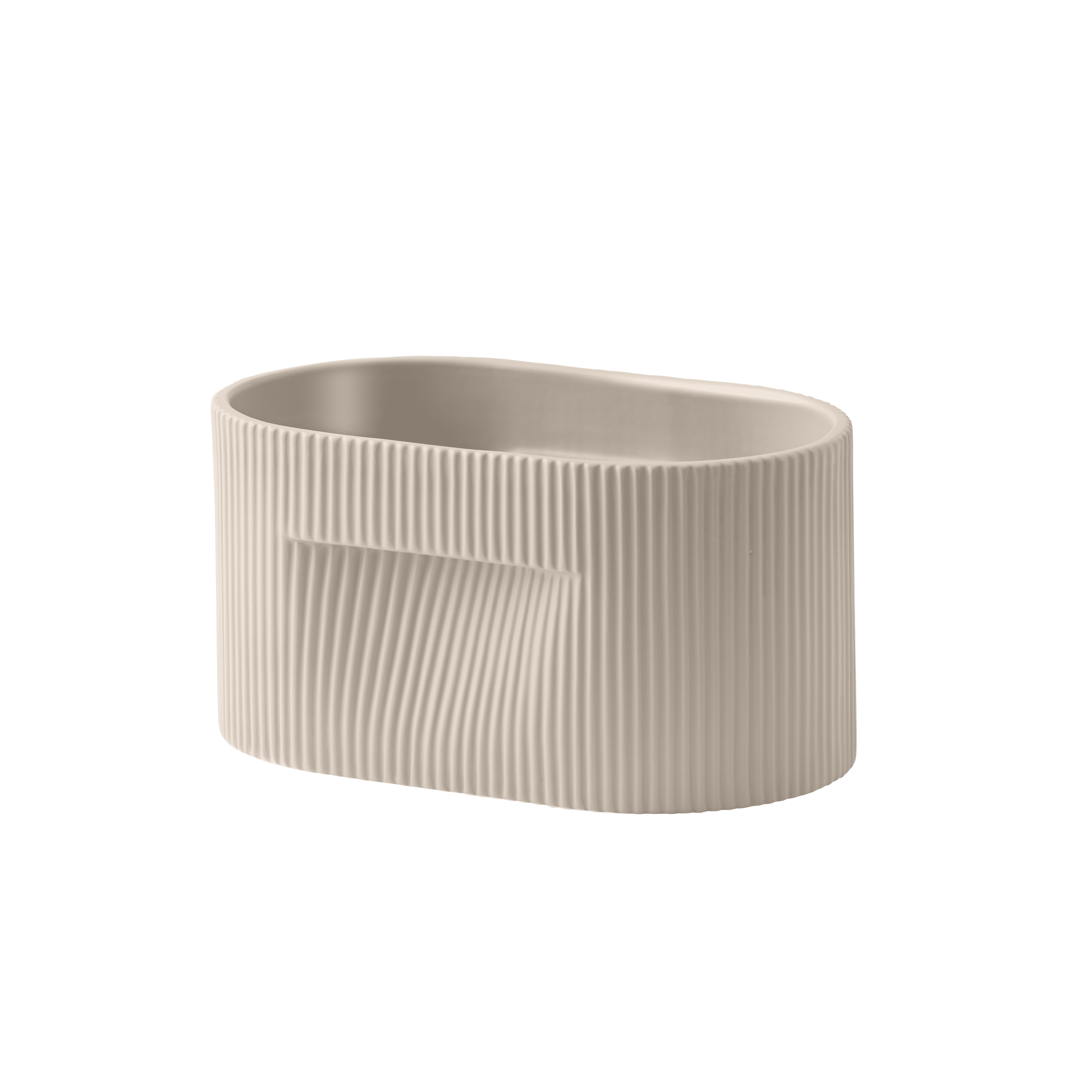 Blumentopf RIDGE beige