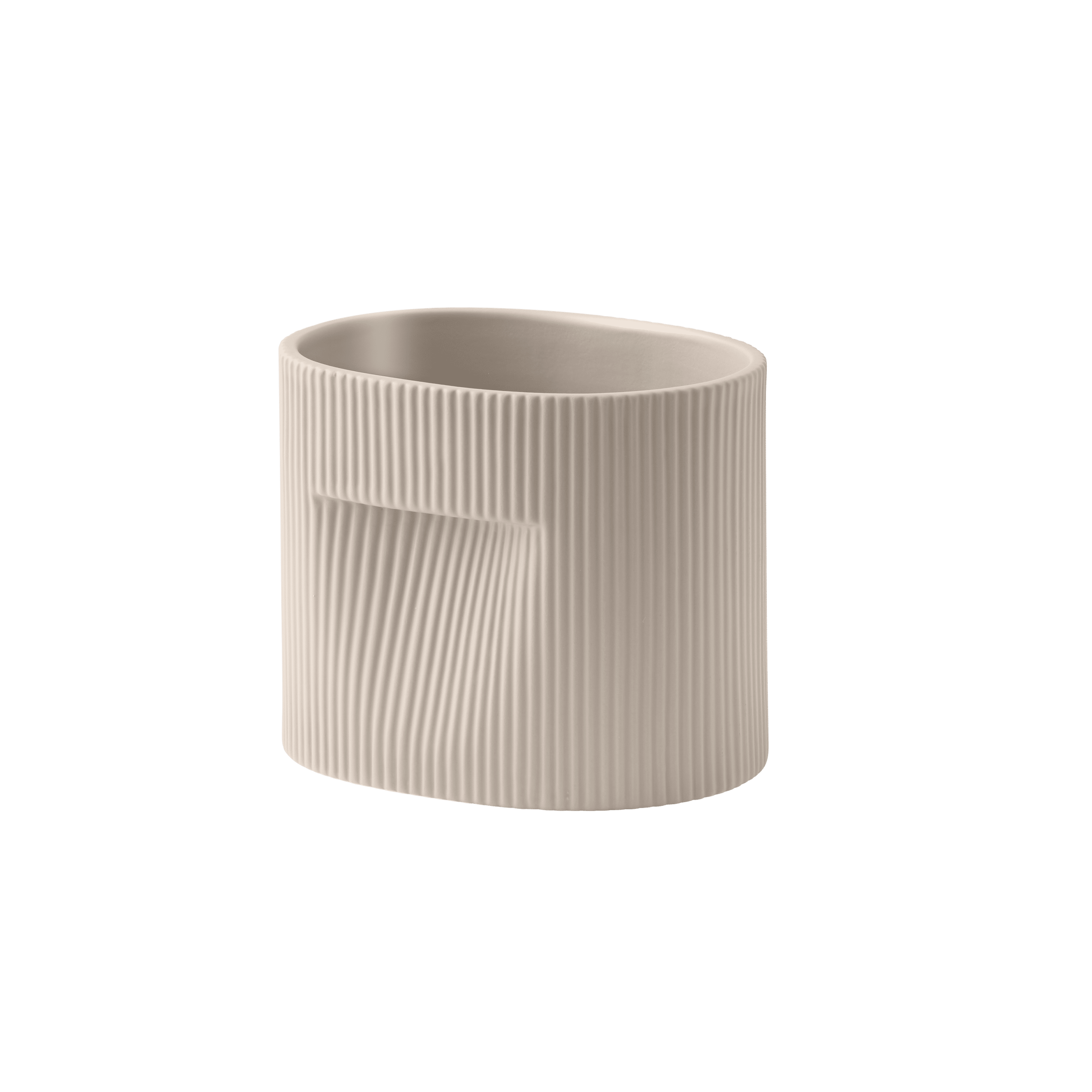 Blumentopf RIDGE beige