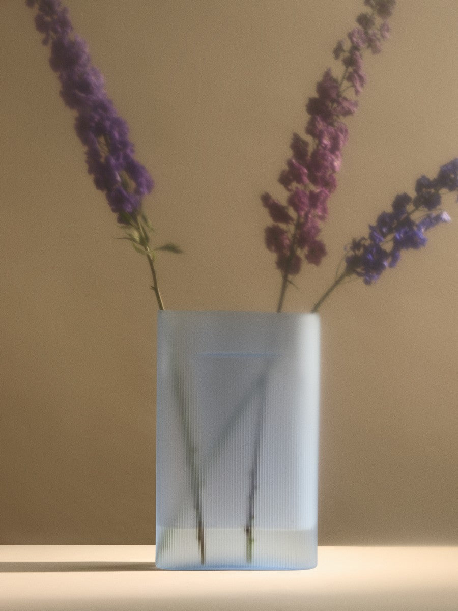 Ridge Blue Vase