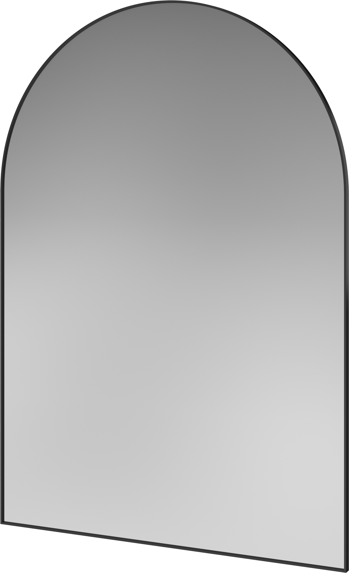 Ripple mirror with a black frame