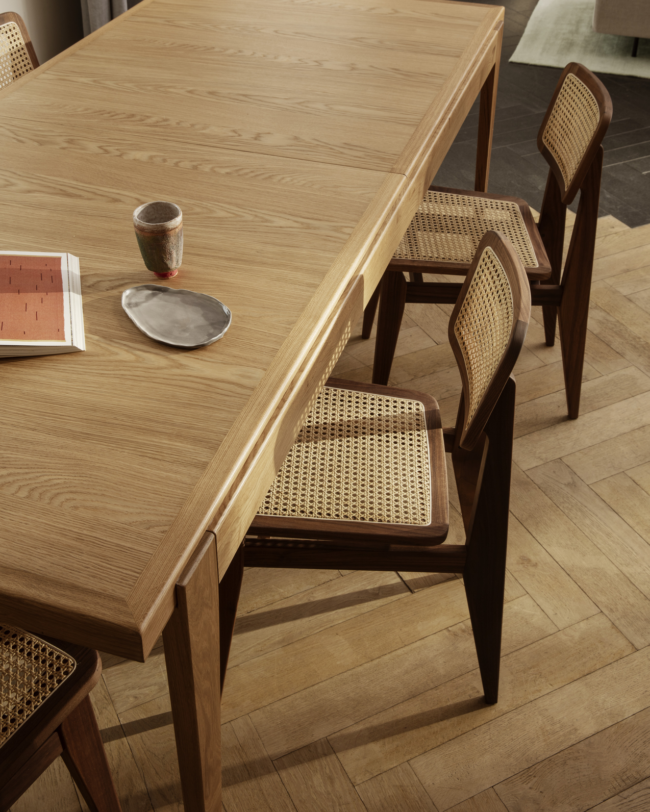 Ausziehbarer Tisch S-TABLE aus Eichenholz