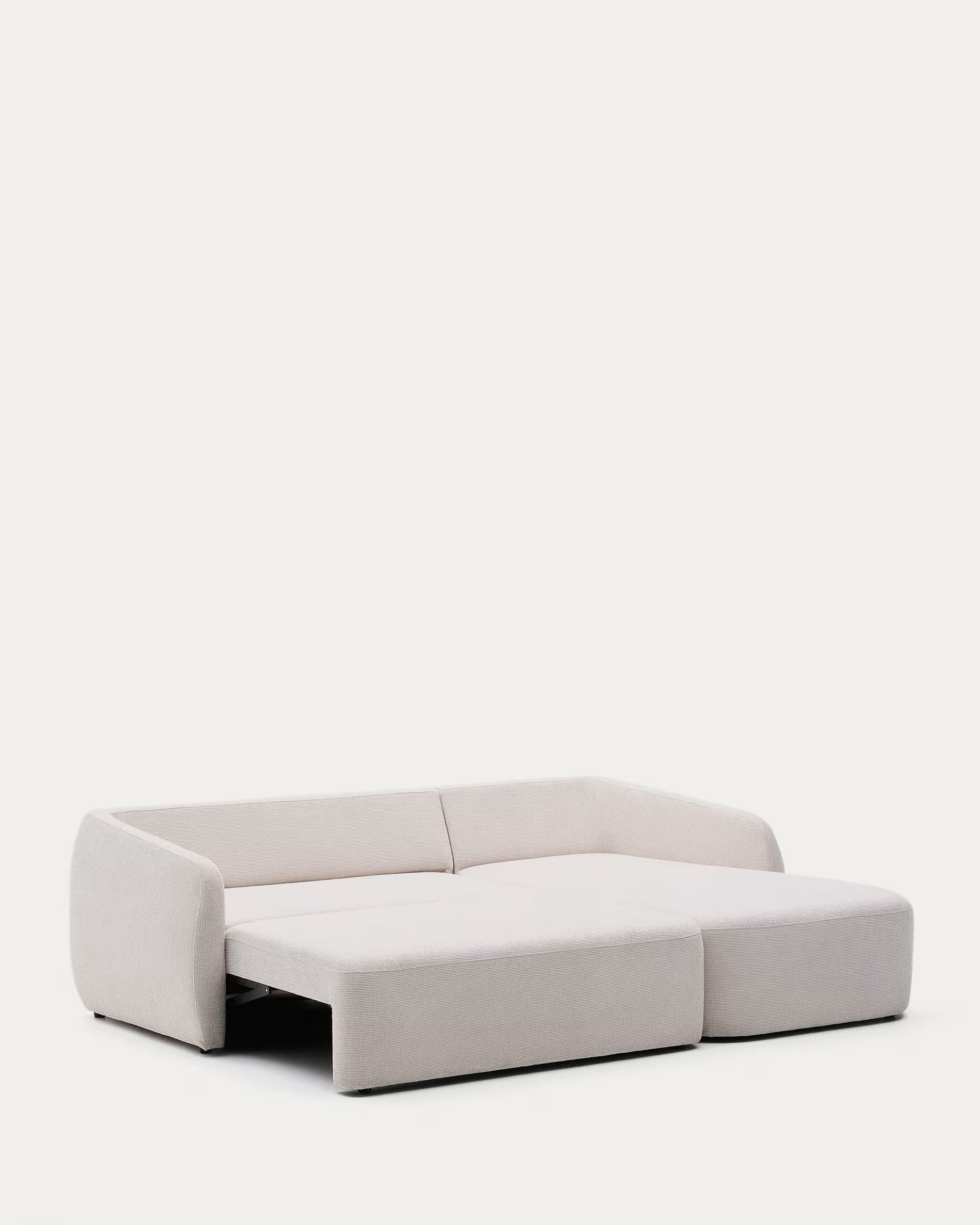 Right-sided corner sofa folding 3-person Écru laira