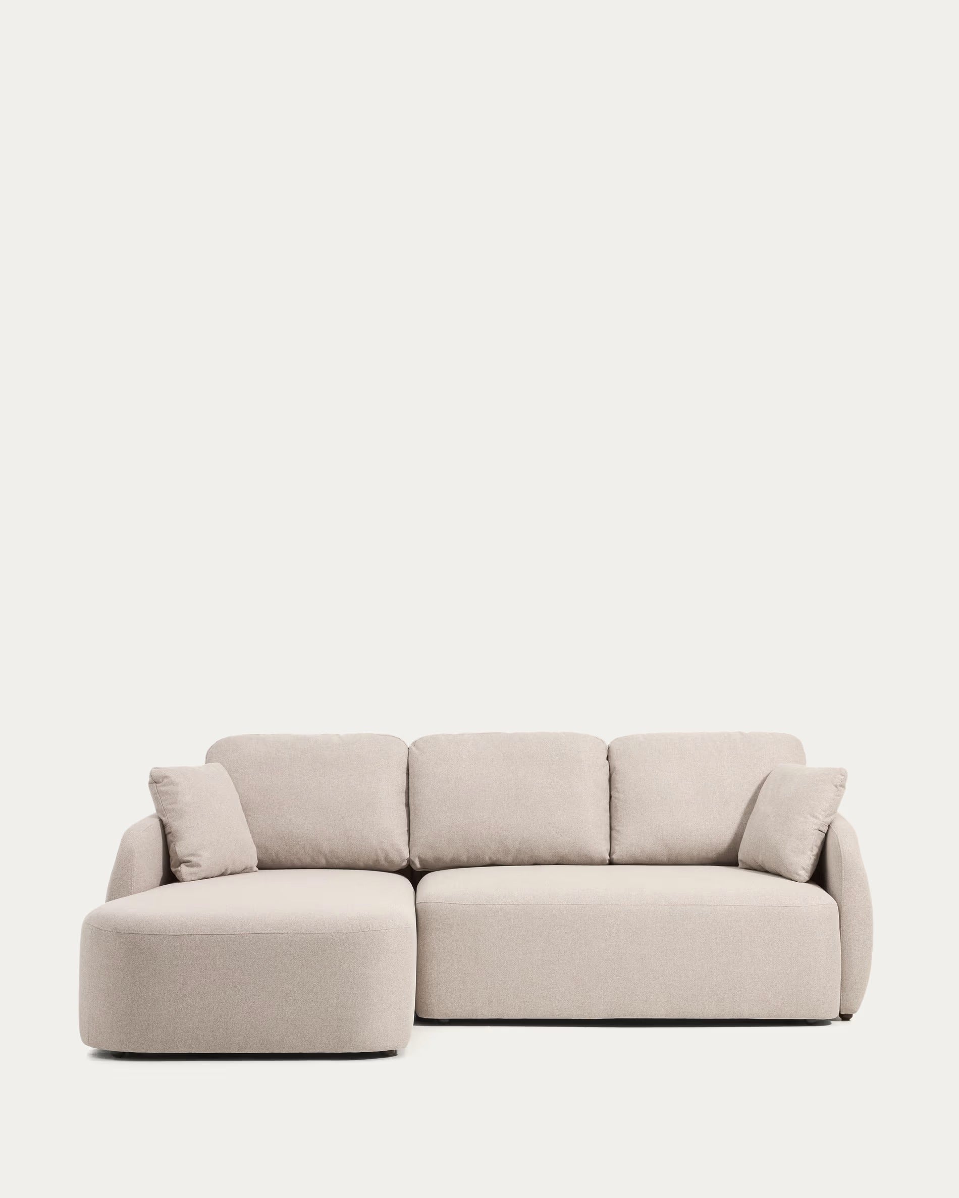 Left-sided 3-seater sofa bed LAIRA beige