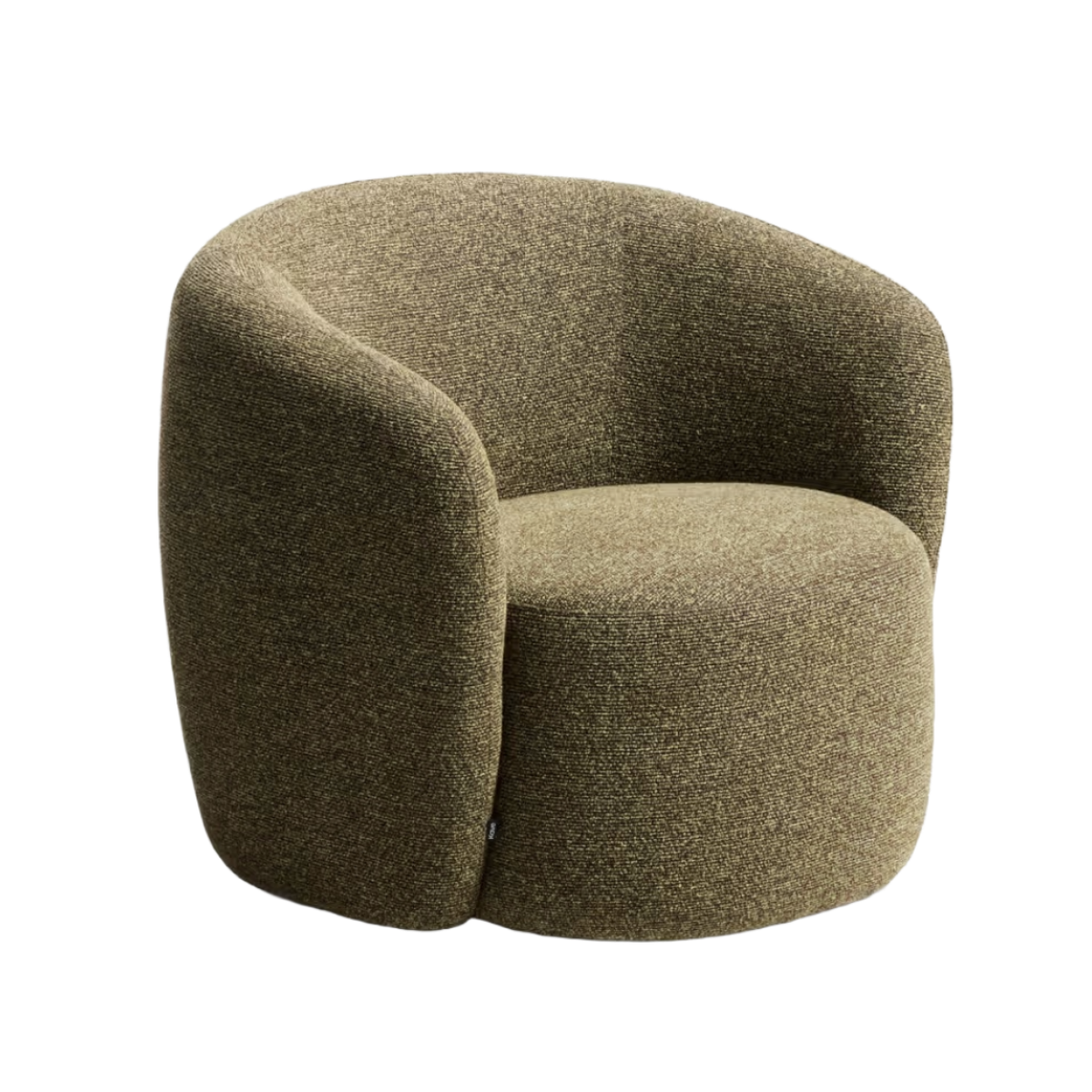Drehstuhl ODENIA in olivgrünem Boucle