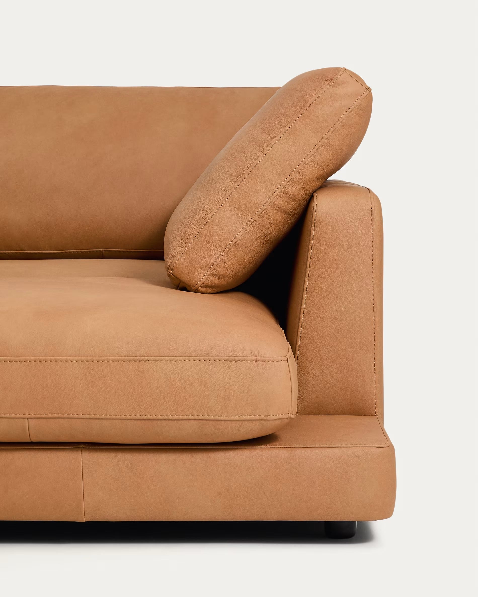 4-seater right-facing corner sofa GALA natural leather