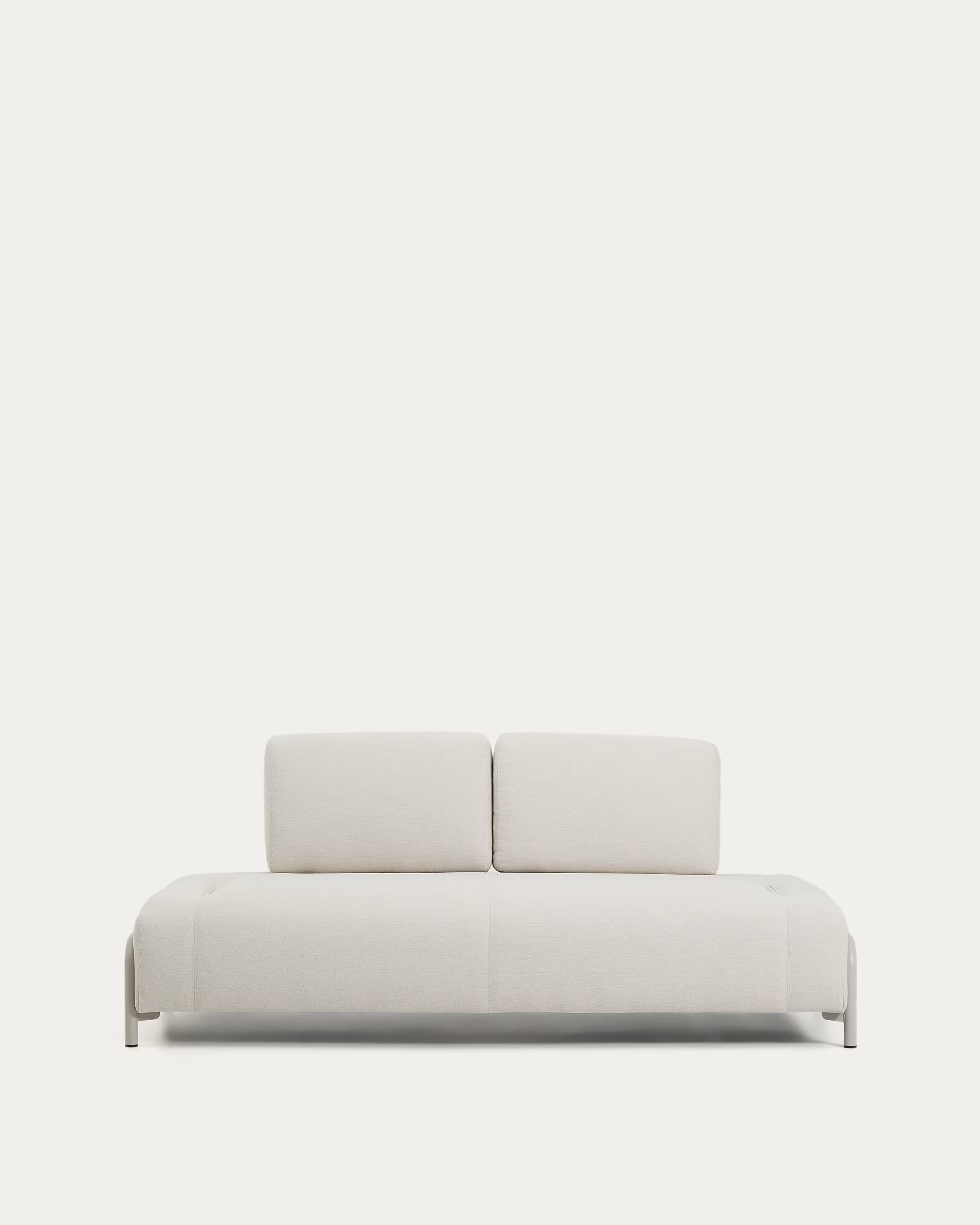 2-seater modular sofa COMPO beige with beige base