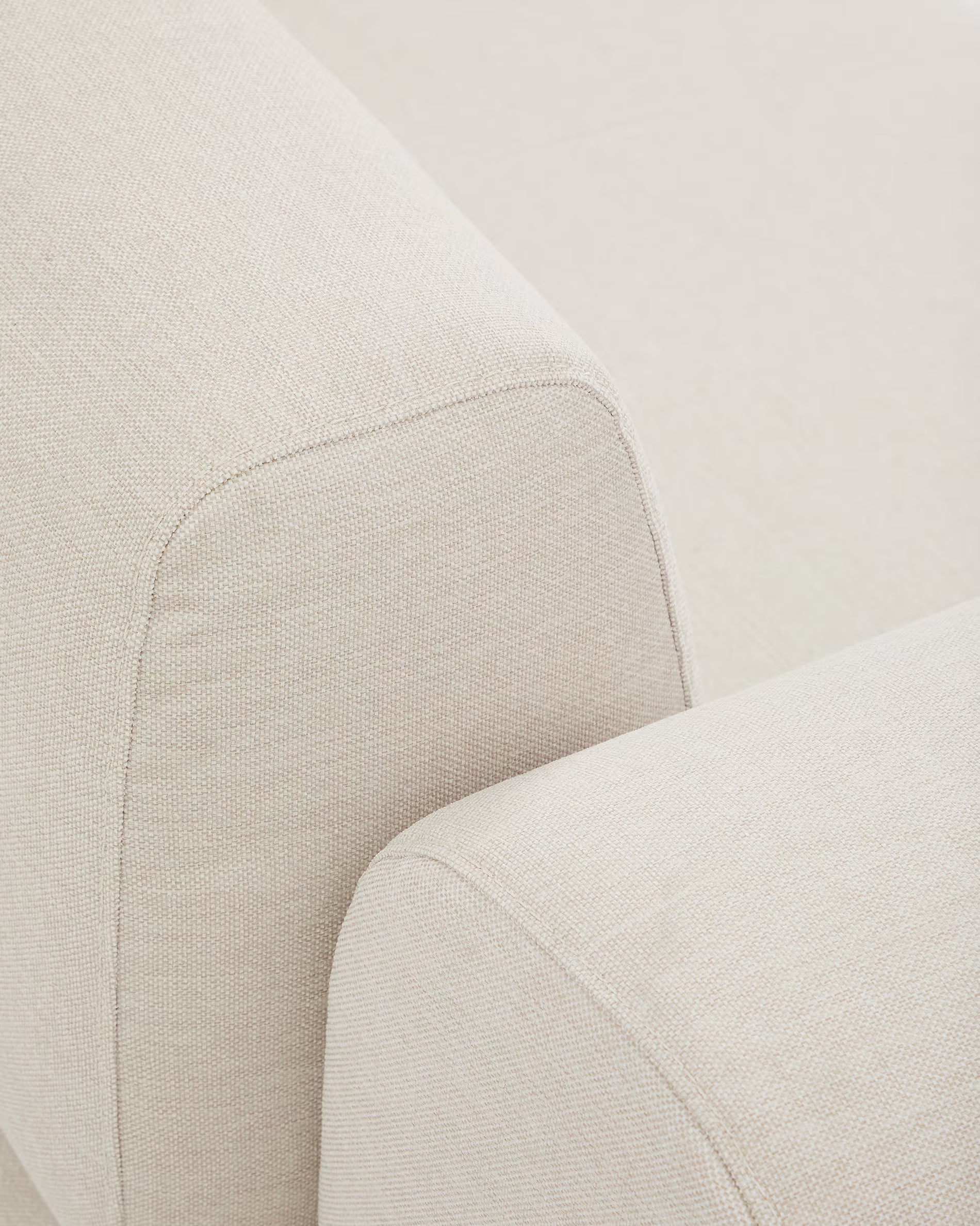 2-seater sofa with armrests COMPO beige with beige base