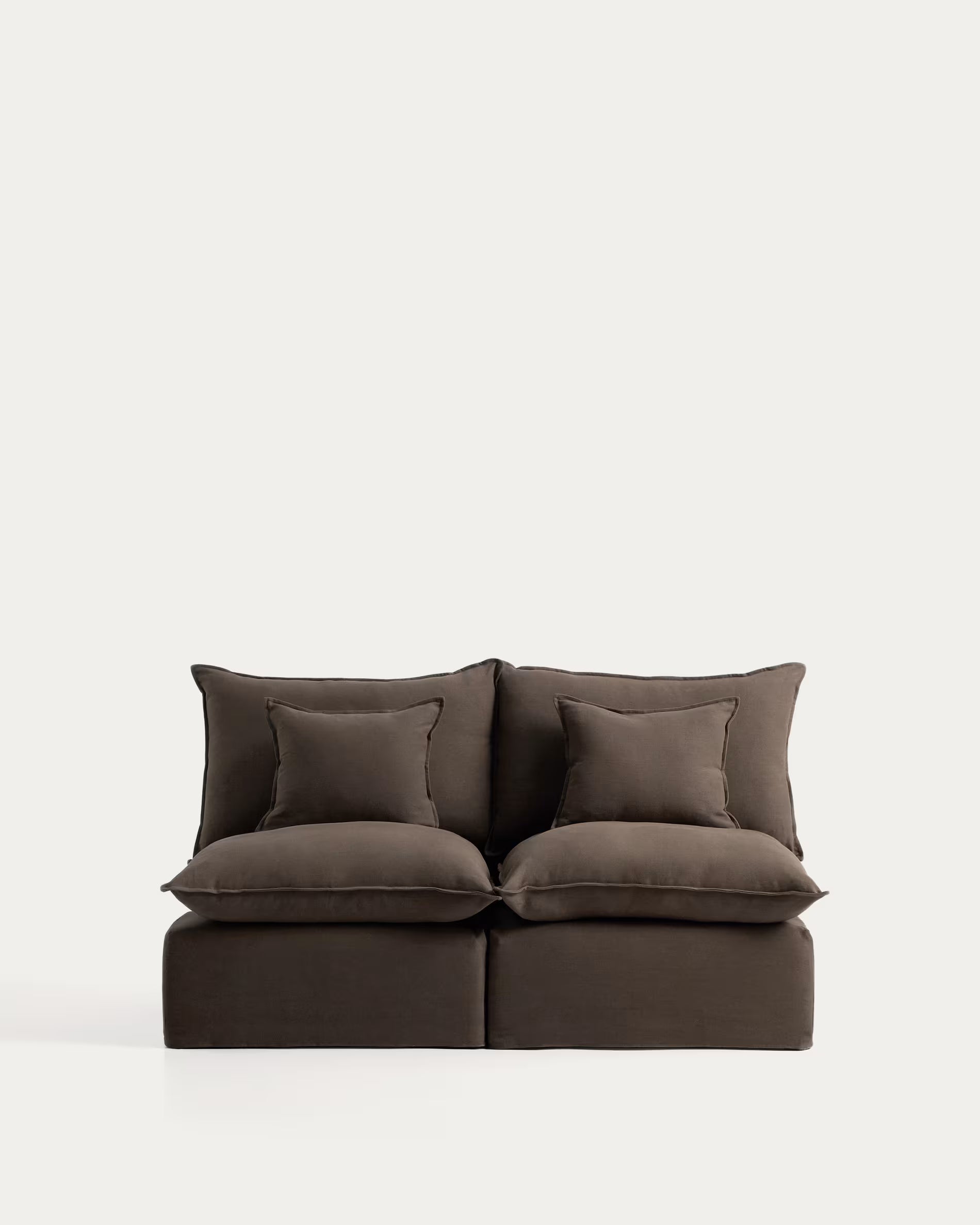 Modulares 2-Sitzer Sofa ANARELA schokoladenbraun