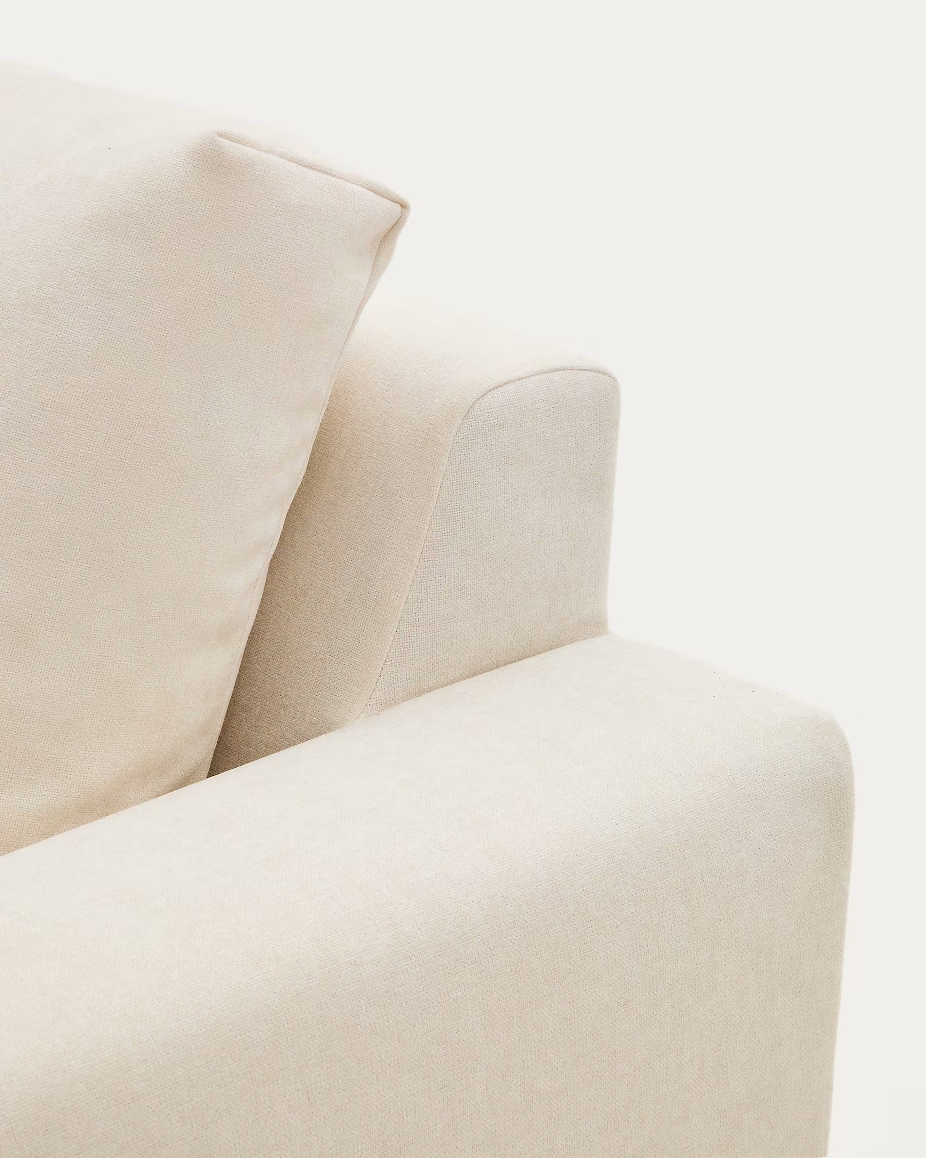 3-Sitzer-Ecksofa links ALEA ecru Chenille