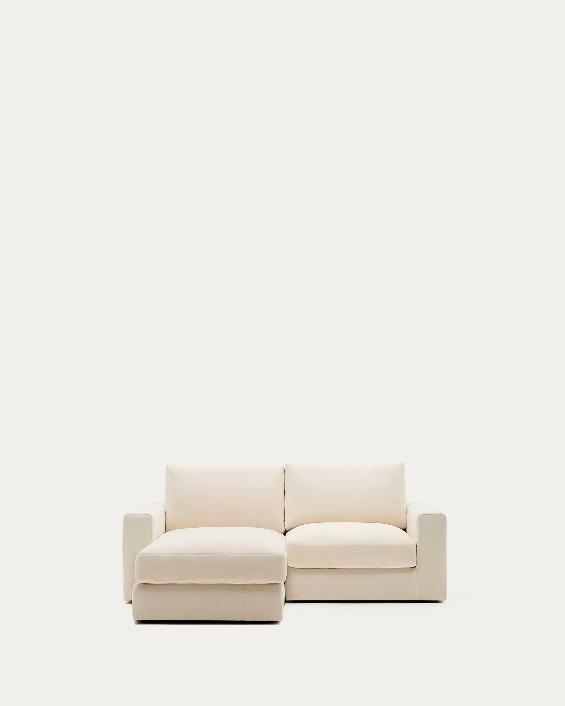 3-Sitzer-Ecksofa links ALEA ecru Chenille
