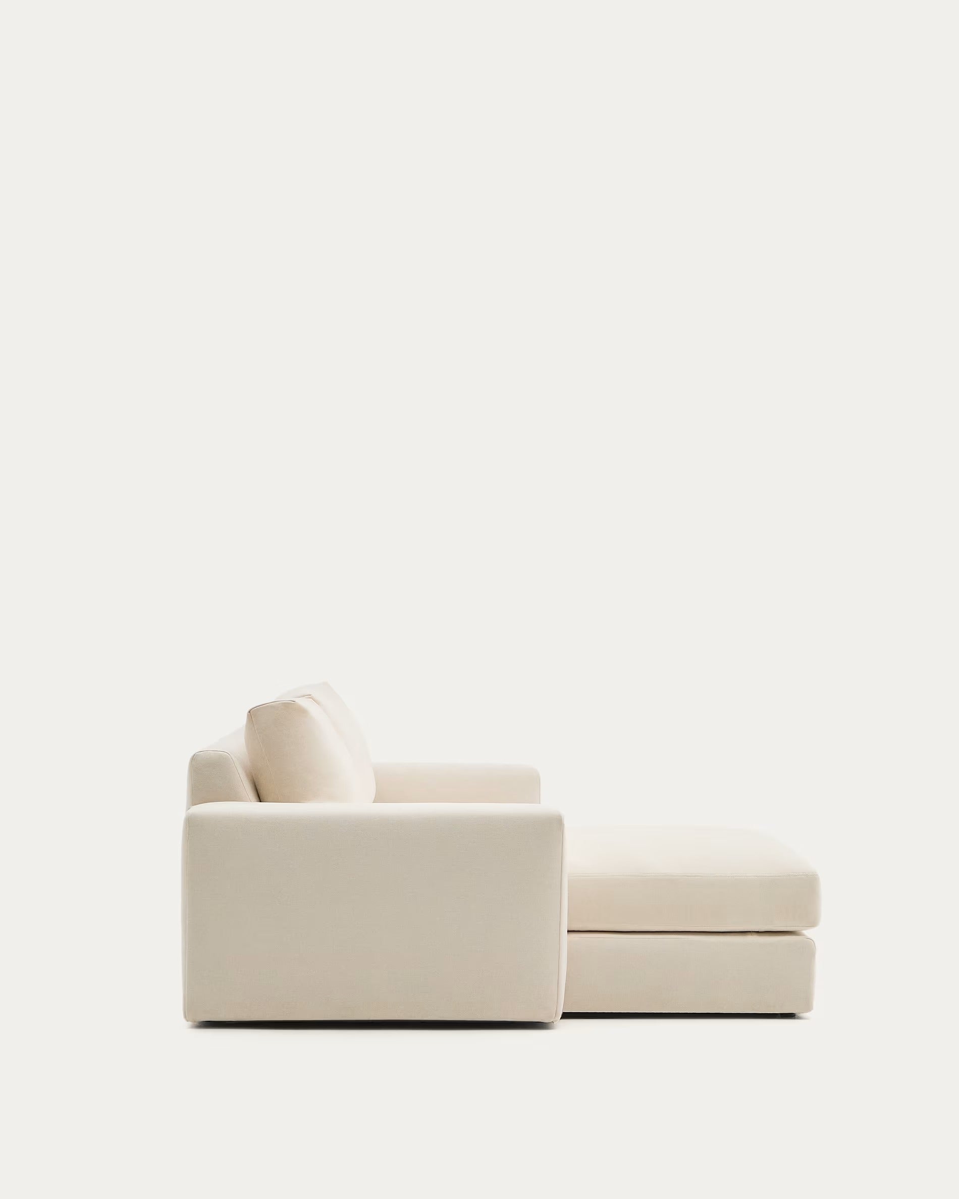 3-Sitzer-Ecksofa links ALEA ecru Chenille