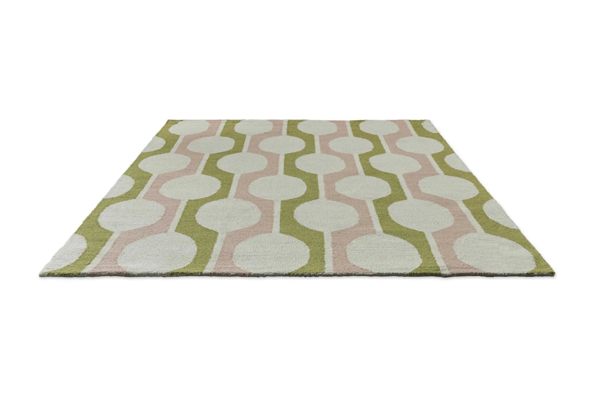 Teppich BILLOW LICHEN beige mit rosa und grün