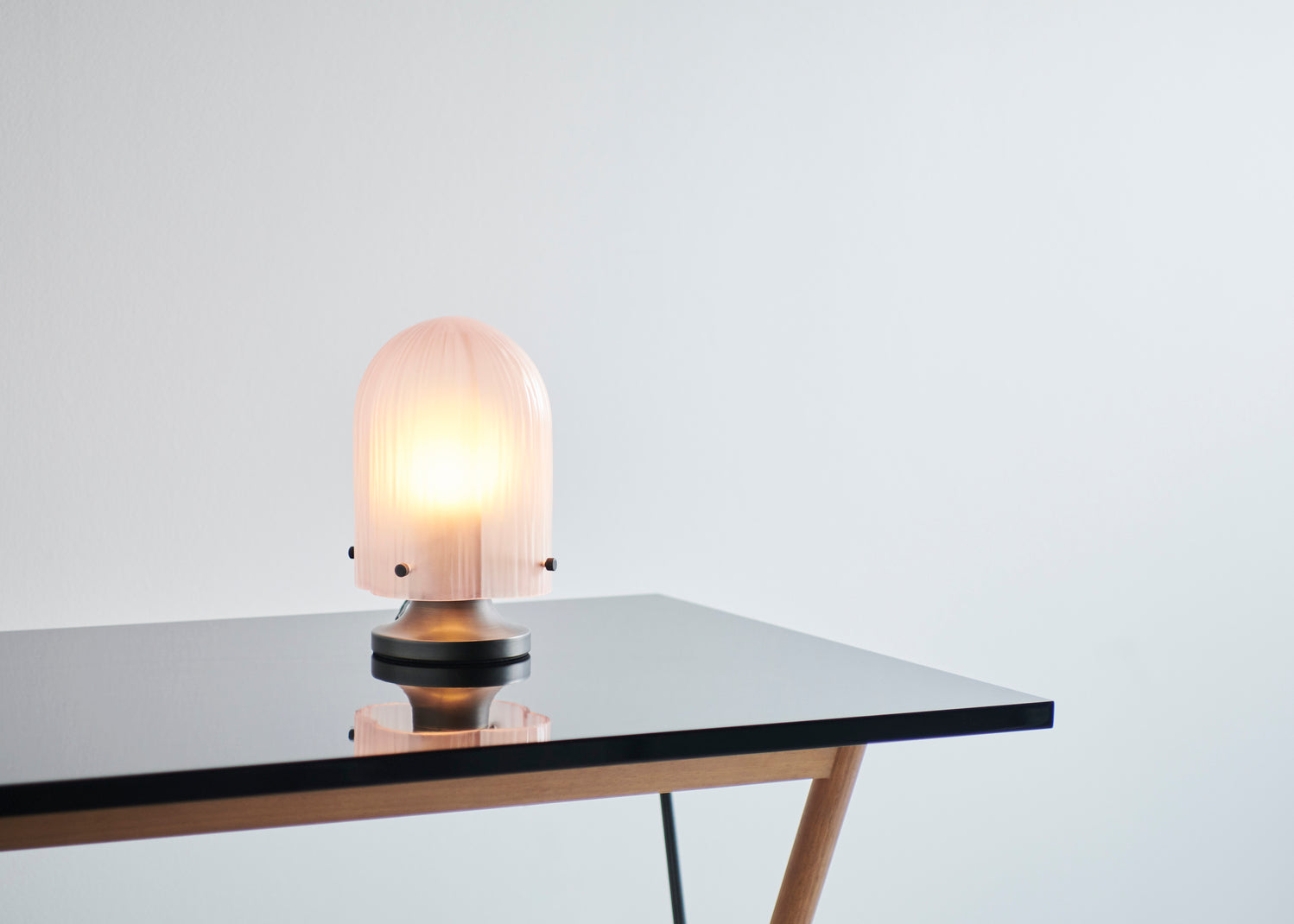 Tischlampe SEINE rauchiges Glas