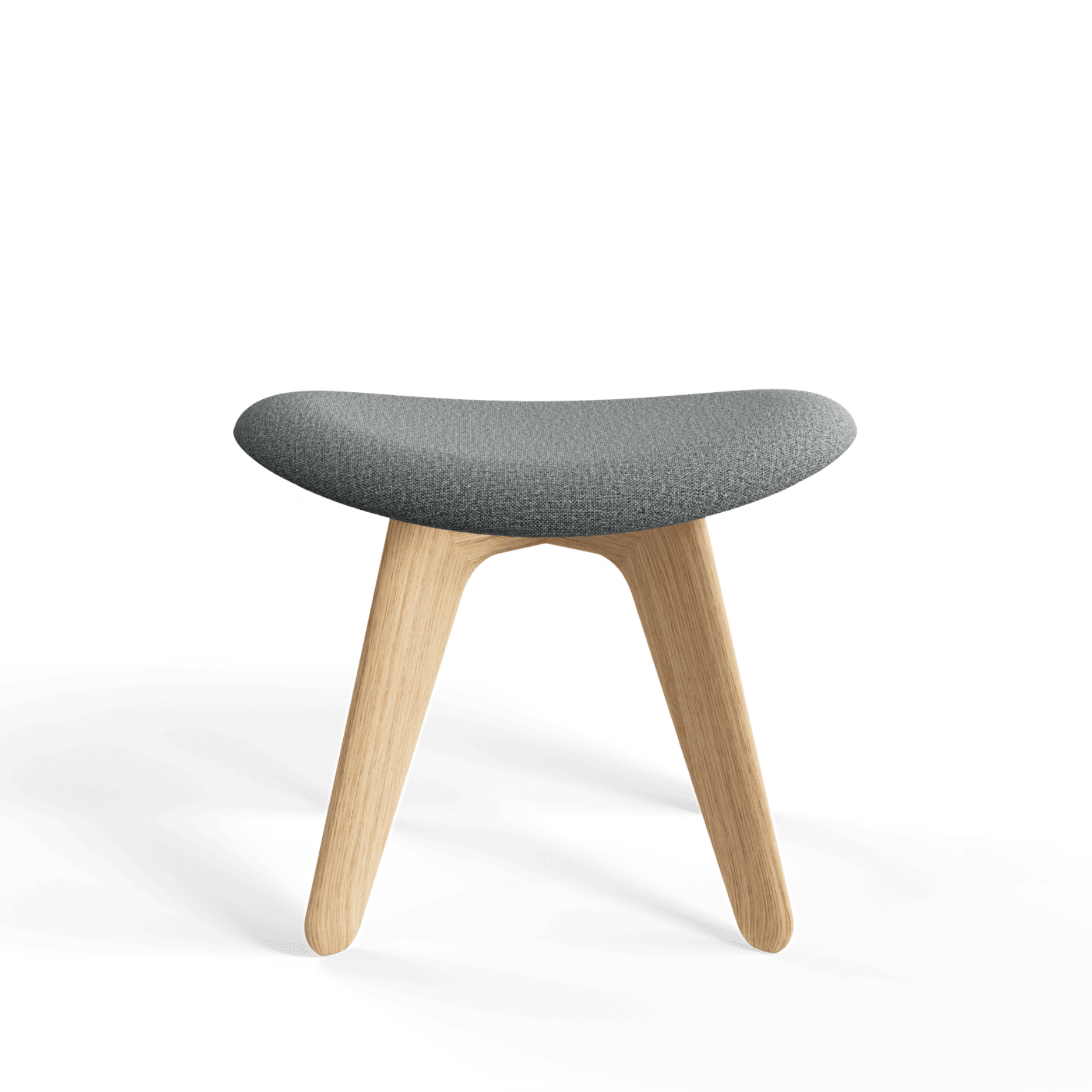 Hocker SLAB grau mit Eichenbasis