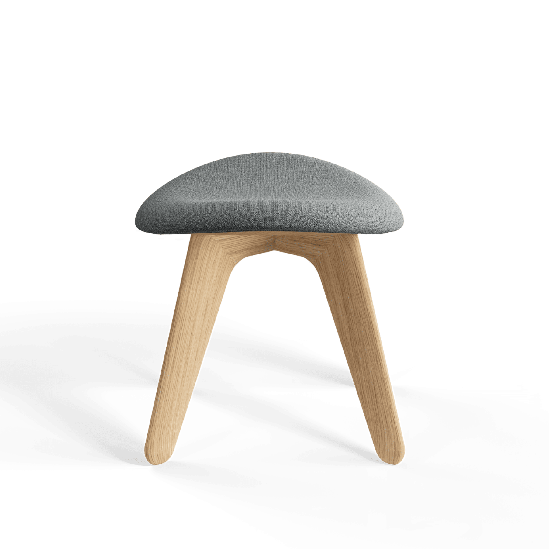 Hocker SLAB grau mit Eichenbasis