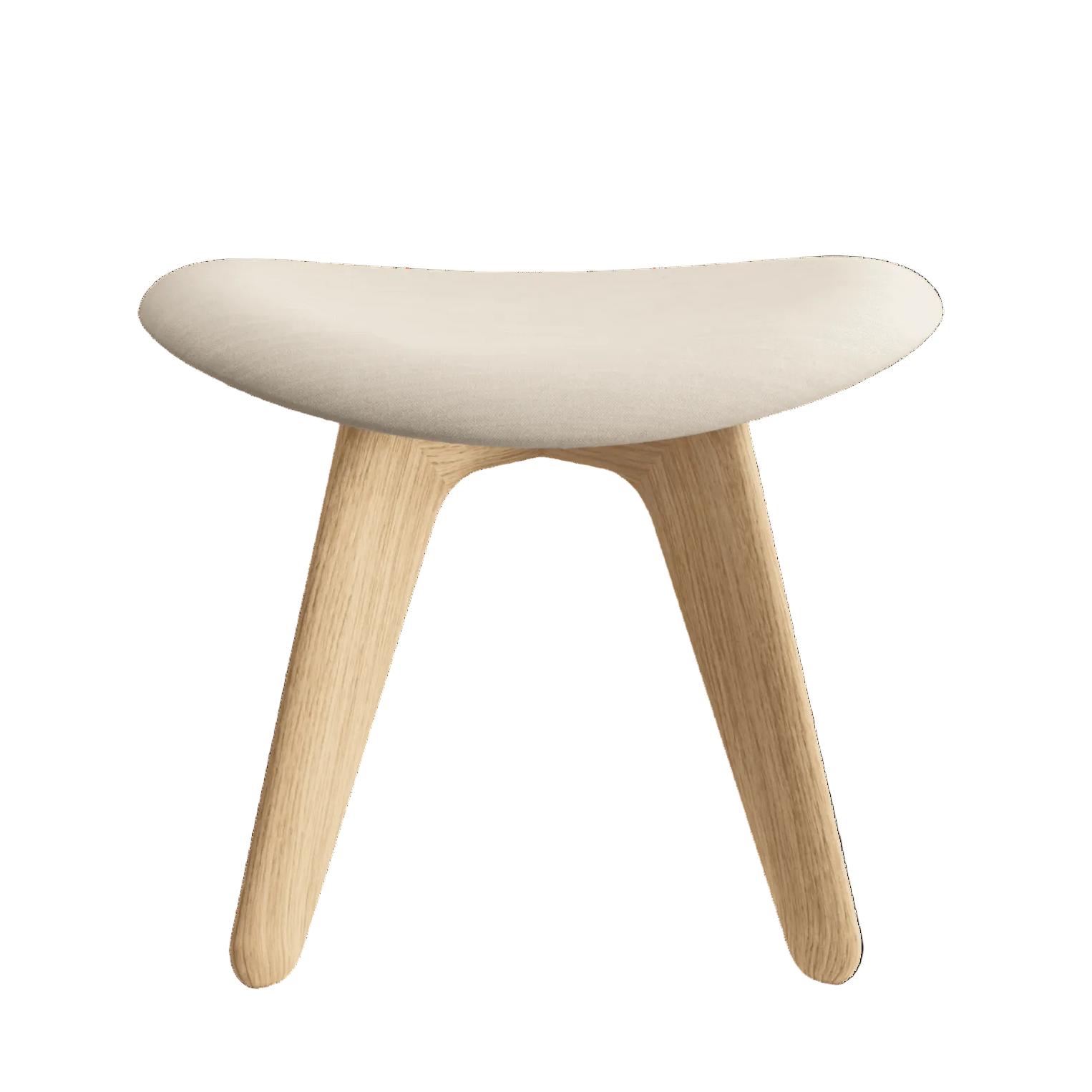 Fußstütze SLAB cremefarben mit Eichenbasis