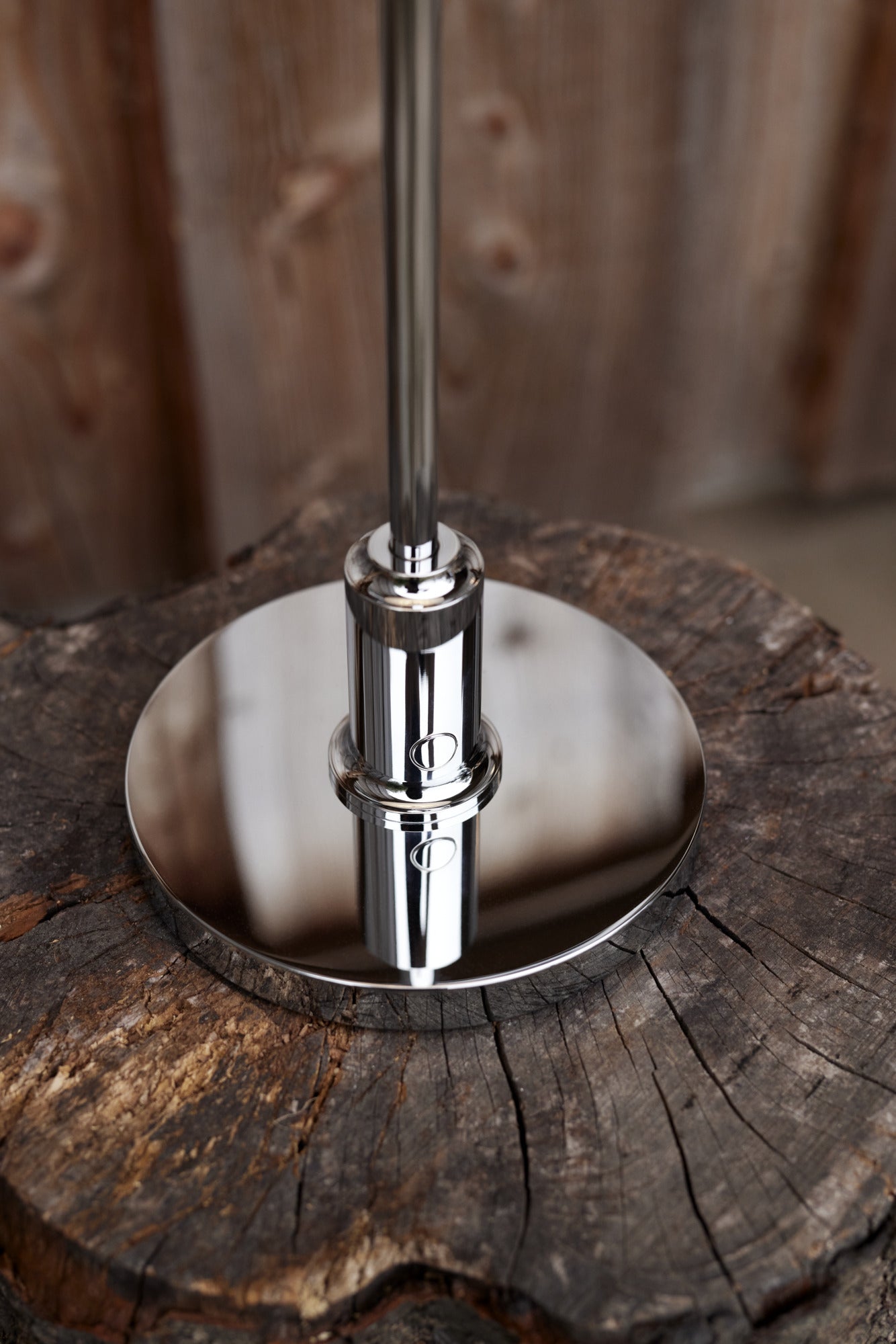 Tragbare Lampe PH 2/1 weiß mit verchromtem Sockel