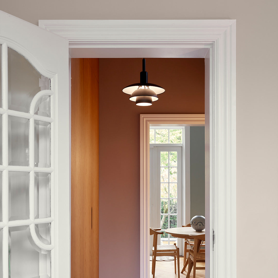 PH 3/3 pendant lamp white with black matte finish