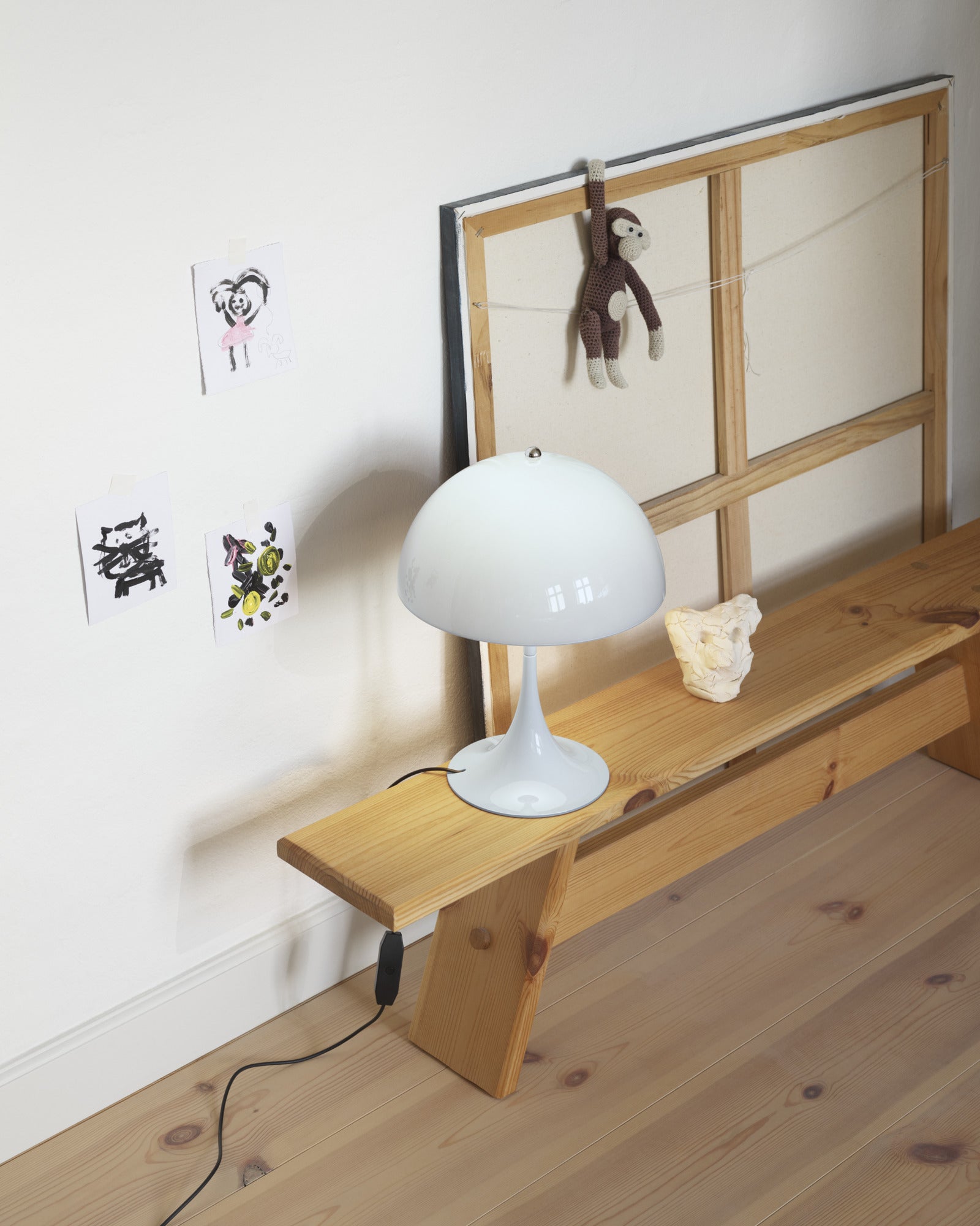 Tragbare Lampe PANTHELLA 250 himmelblau opal