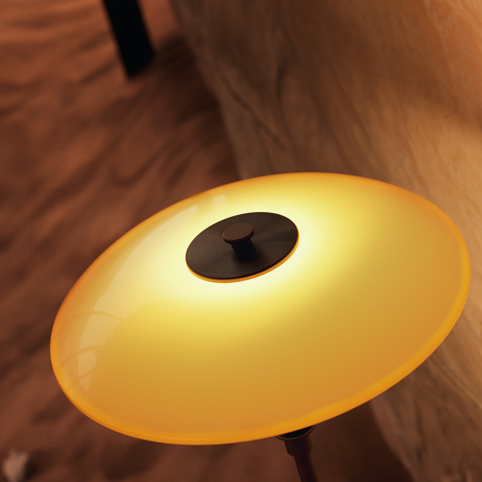 Table lamp PH 3/2 - century edition white with orange and brown base
