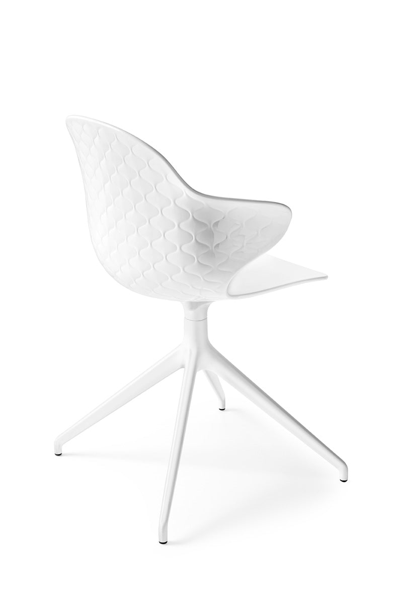 SAINT TROPEZ swivel chair white