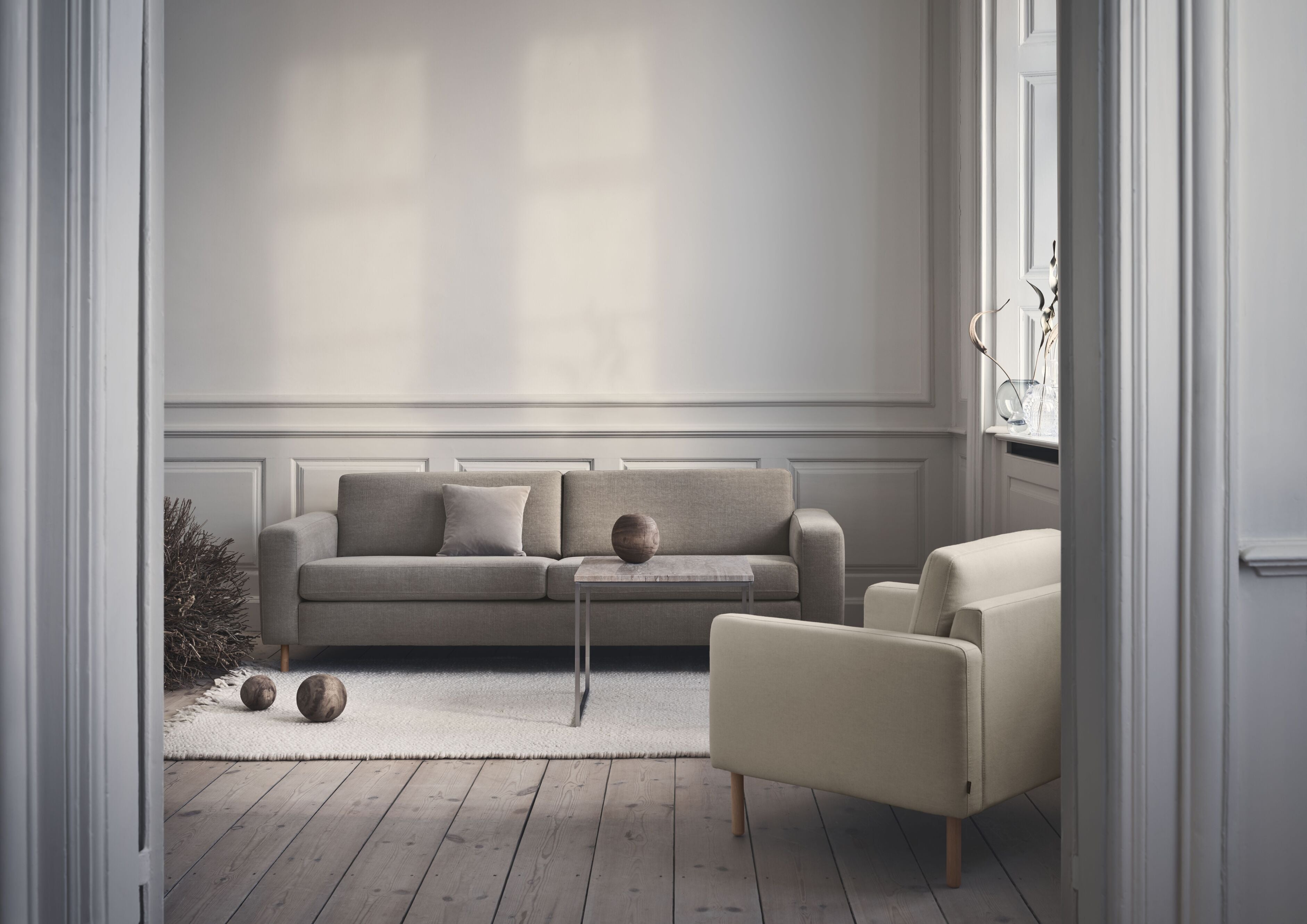 Skandinavien 2,5-Personen-Sofa-Metallbasis