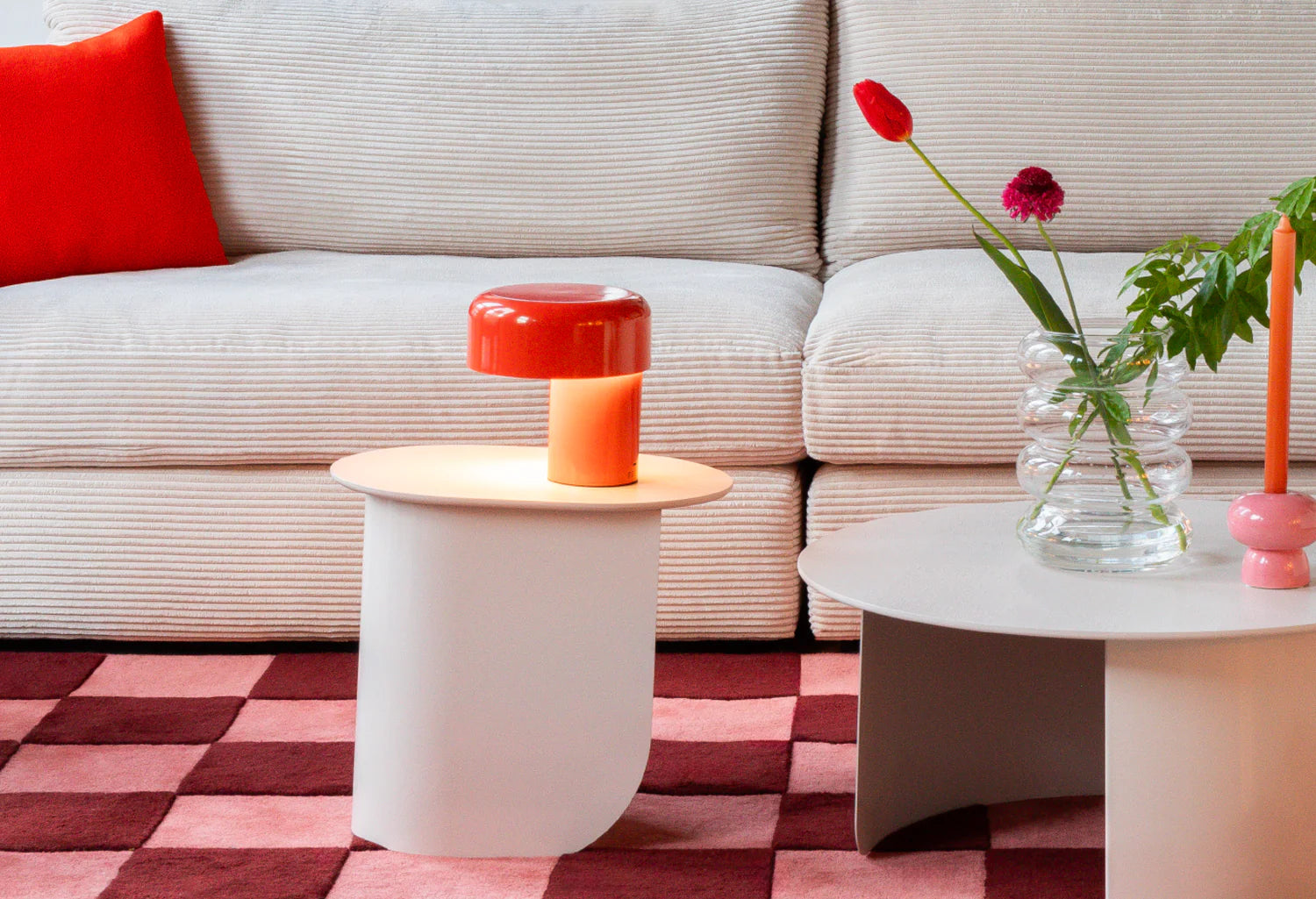 Tischlampe SCOOP koralle